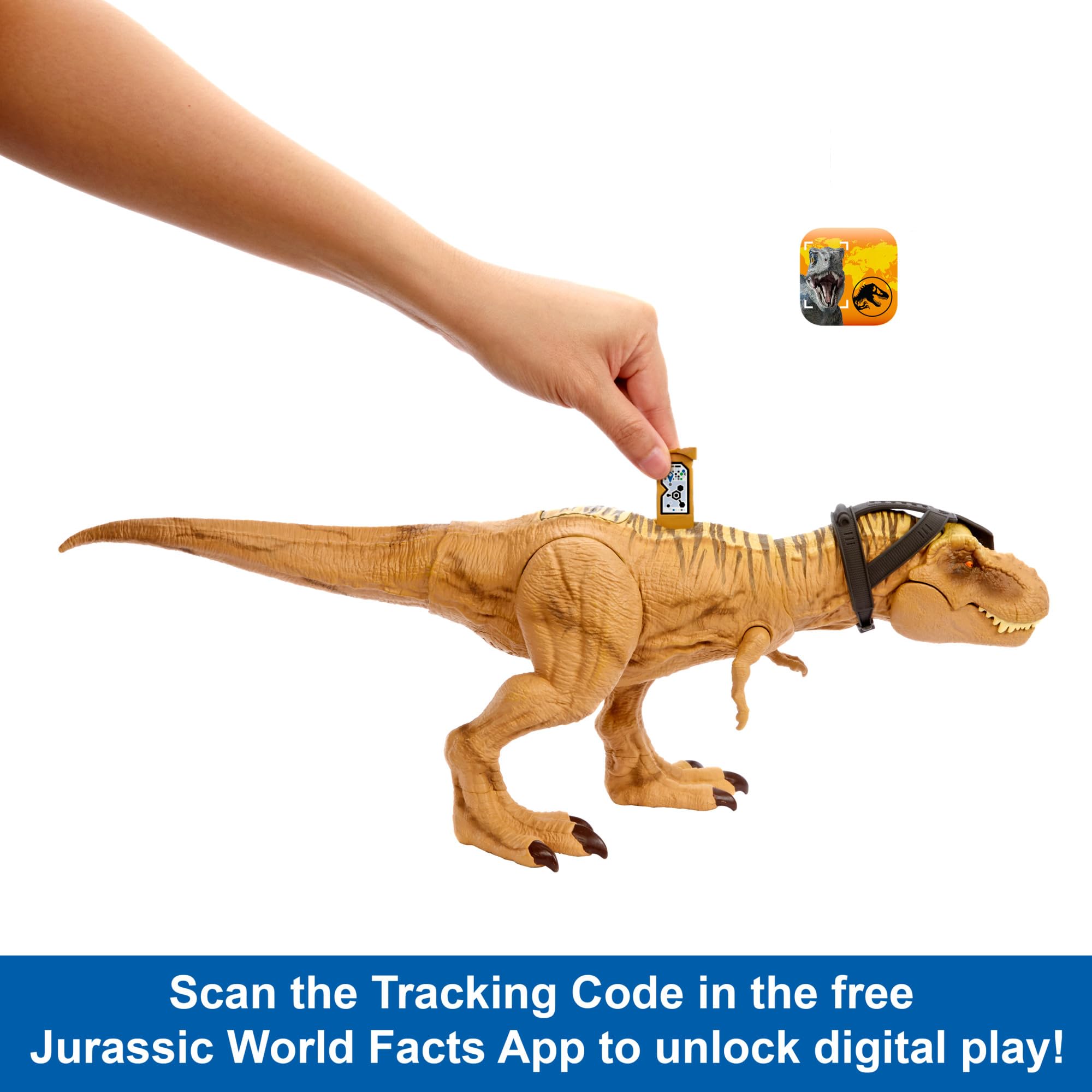 Jurassic World Hunt 'n Chomp Tyrannosaurus Rex Action Figure with Sound & AR Features 8