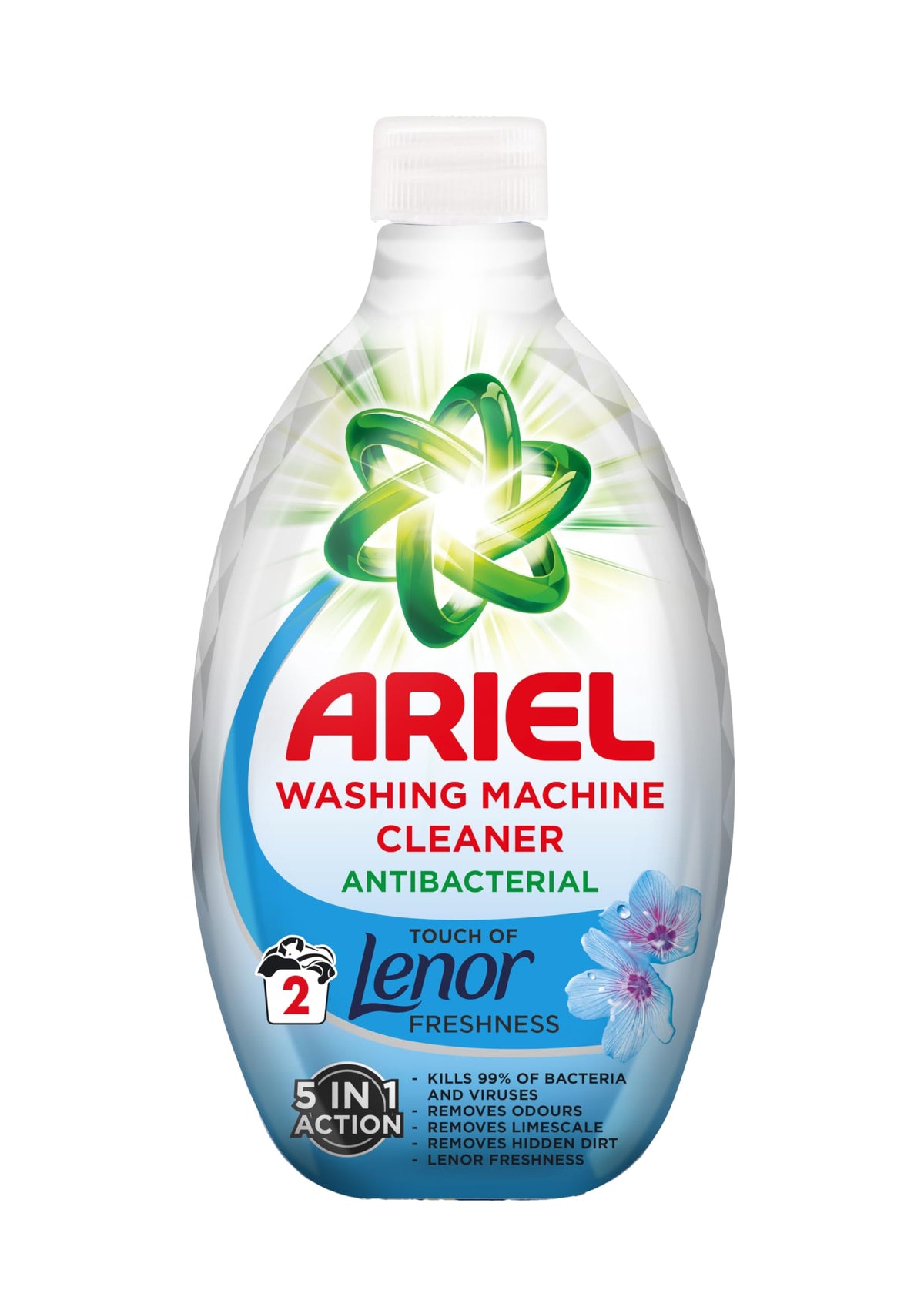 Ariel Washing Machine Cleaner with Lenor Spring Awakening - 250ml, 2 Treatments