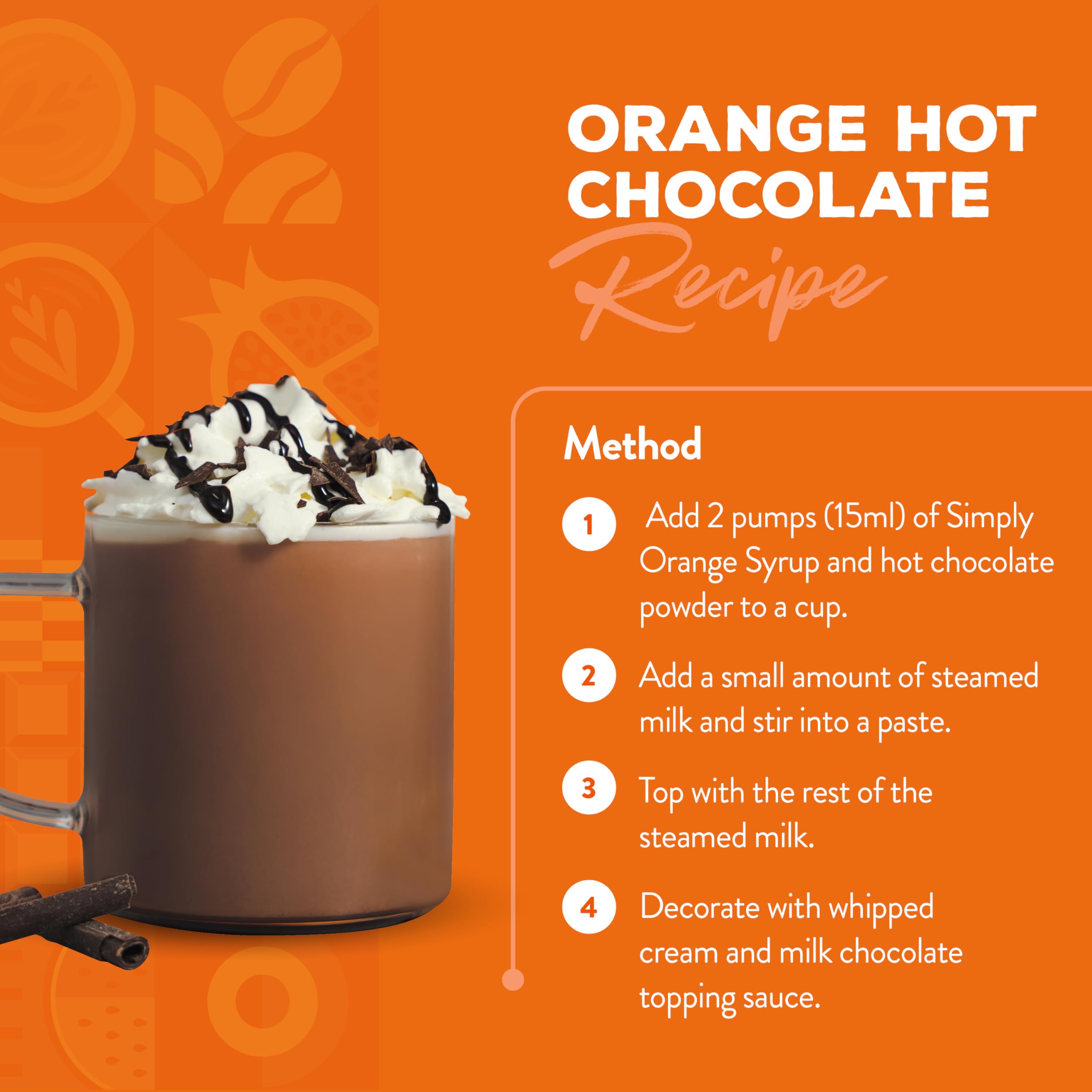 Simply - Orange Flavoured Syrup, Vegan & Nut Free for Coffee, Cocktails & Baking