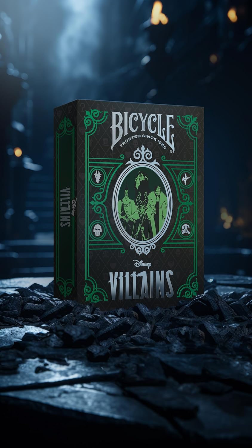 Bicycle Disney Villains Playing Cards - 52-Card Collectible Deck with Villain-Themed Artwork