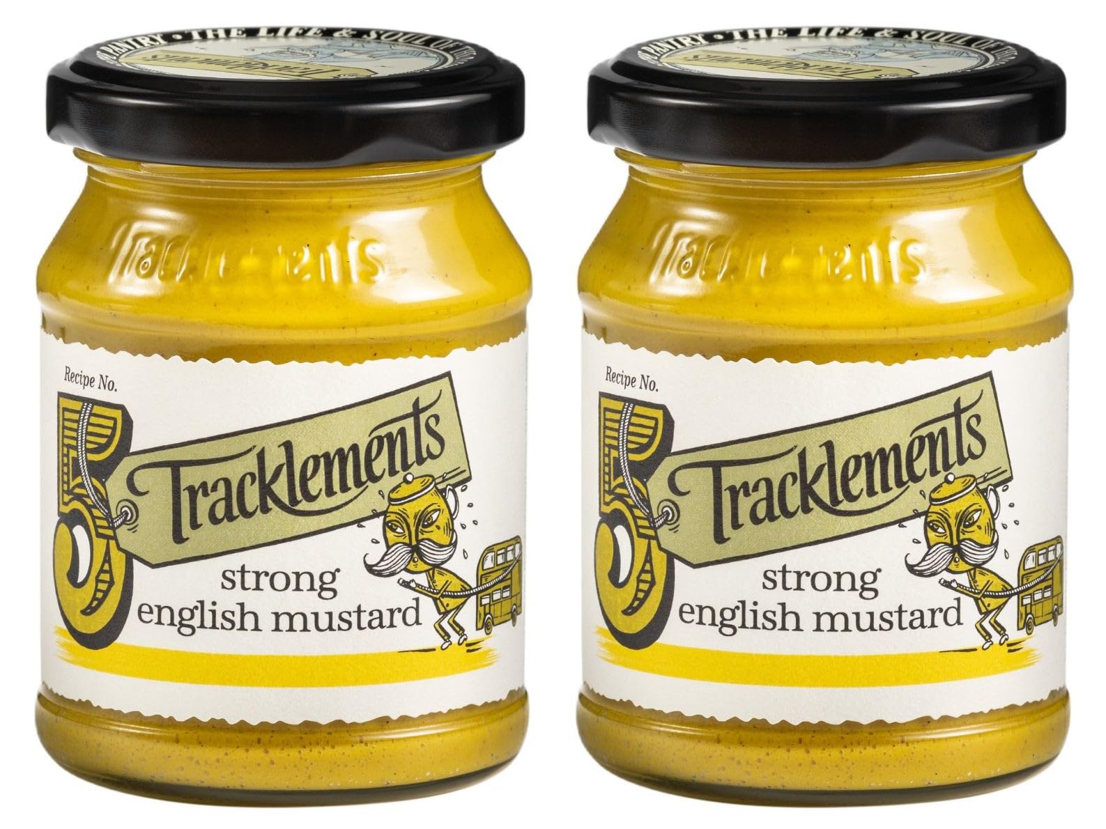 Tracklements Strong English Mustard - Traditional Hot Mustard for Gammon, Steak & Sausages