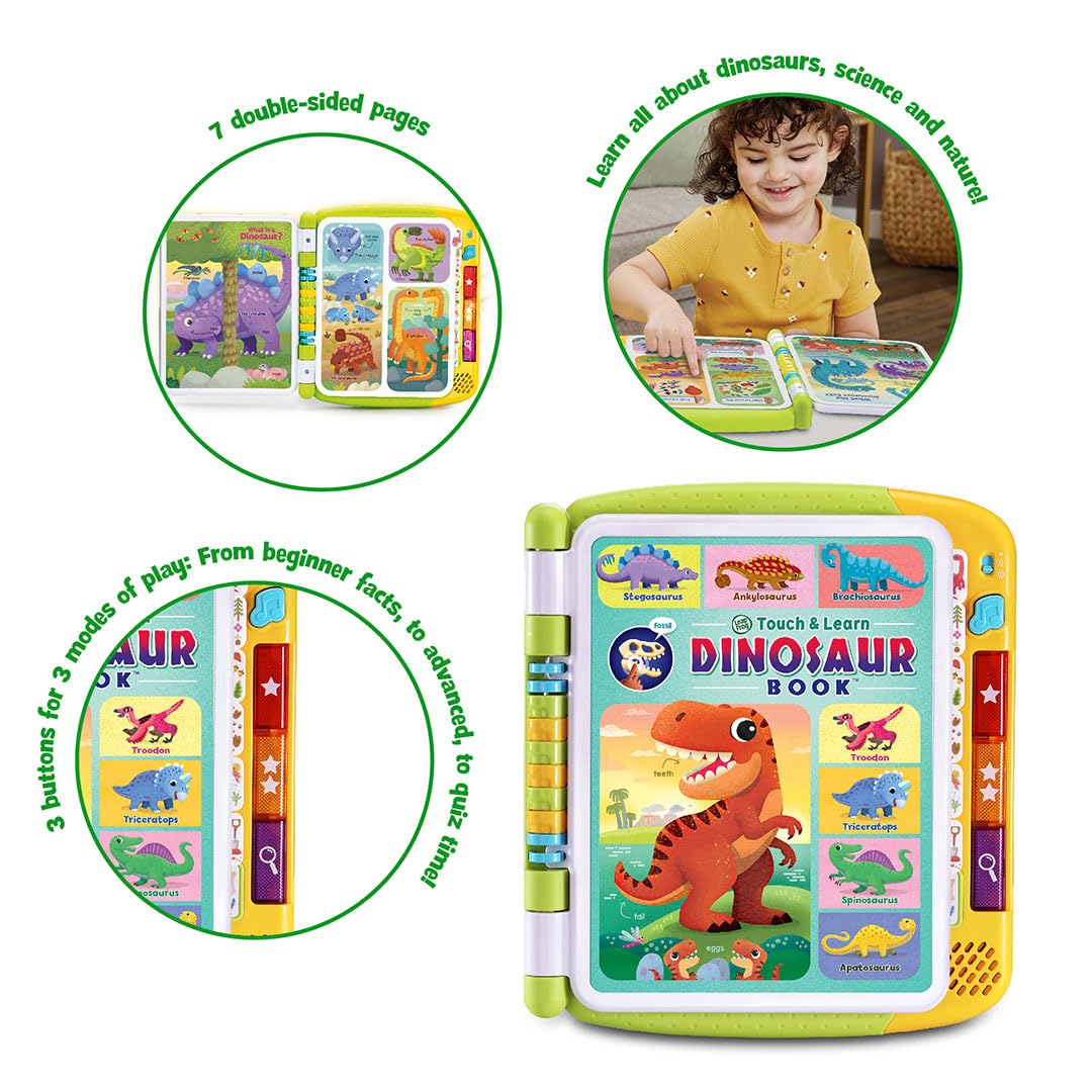 LeapFrog Touch & Learn Dinosaur Book - Interactive Educational Toy for Ages 3+