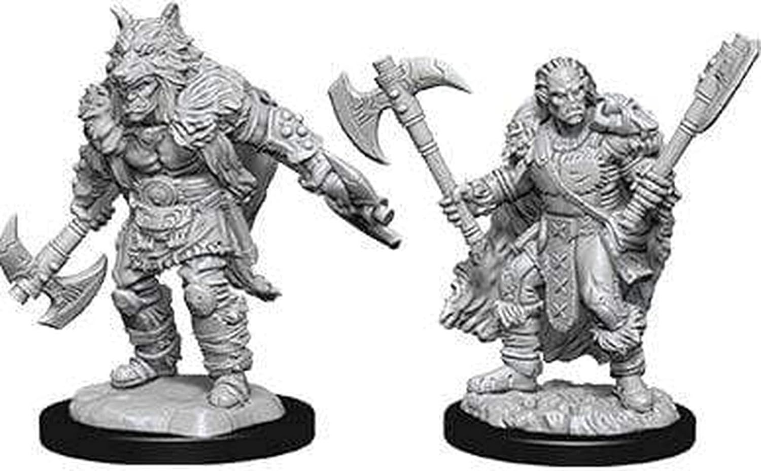 WizKids Dungeons & Dragons Nolzur's Marvelous Miniatures - Male Half-Orc Barbarian Unpainted Miniature Set