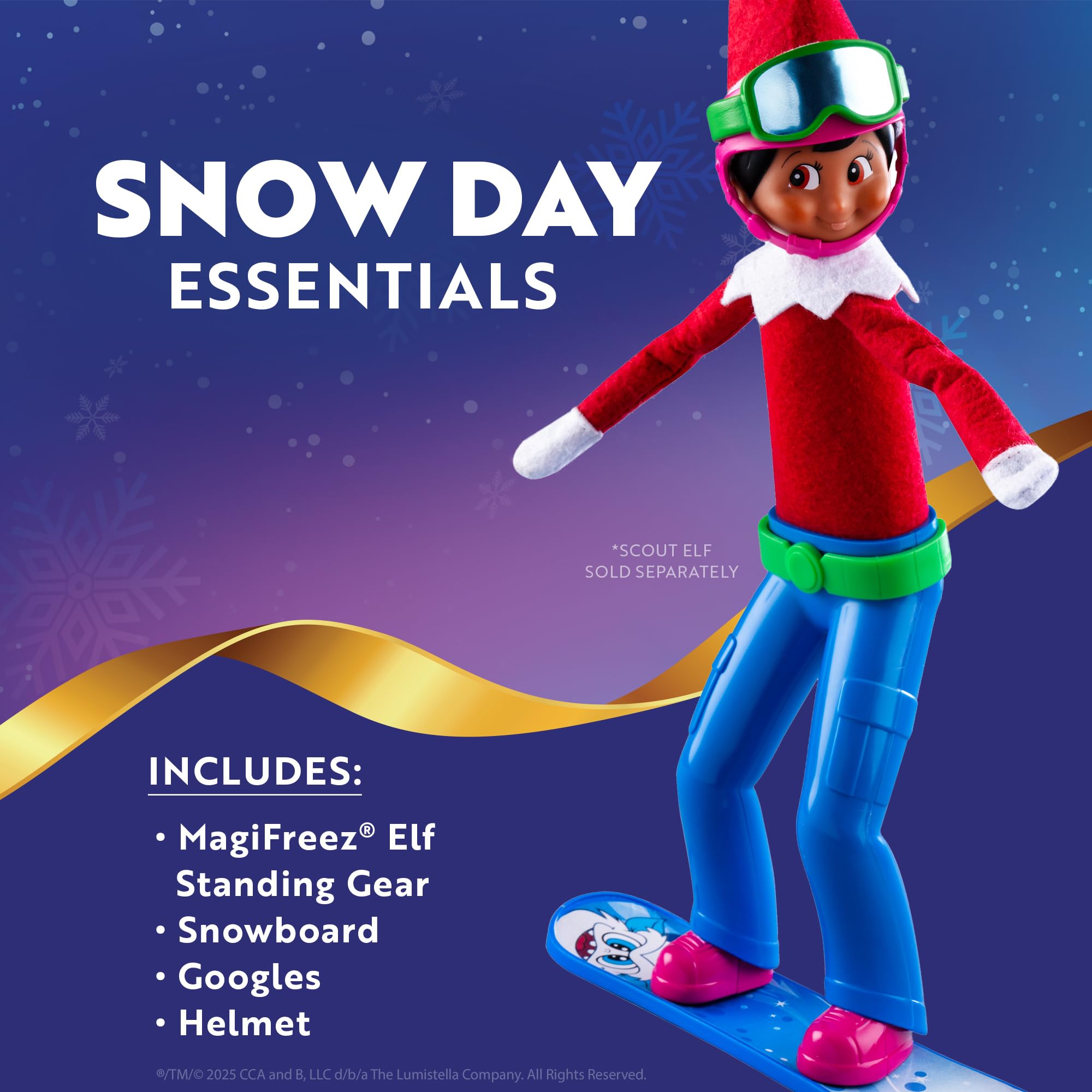 The Elf on the Shelf MagiFreez Swish and Sleigh Snowboard Set - Snowboard E 6