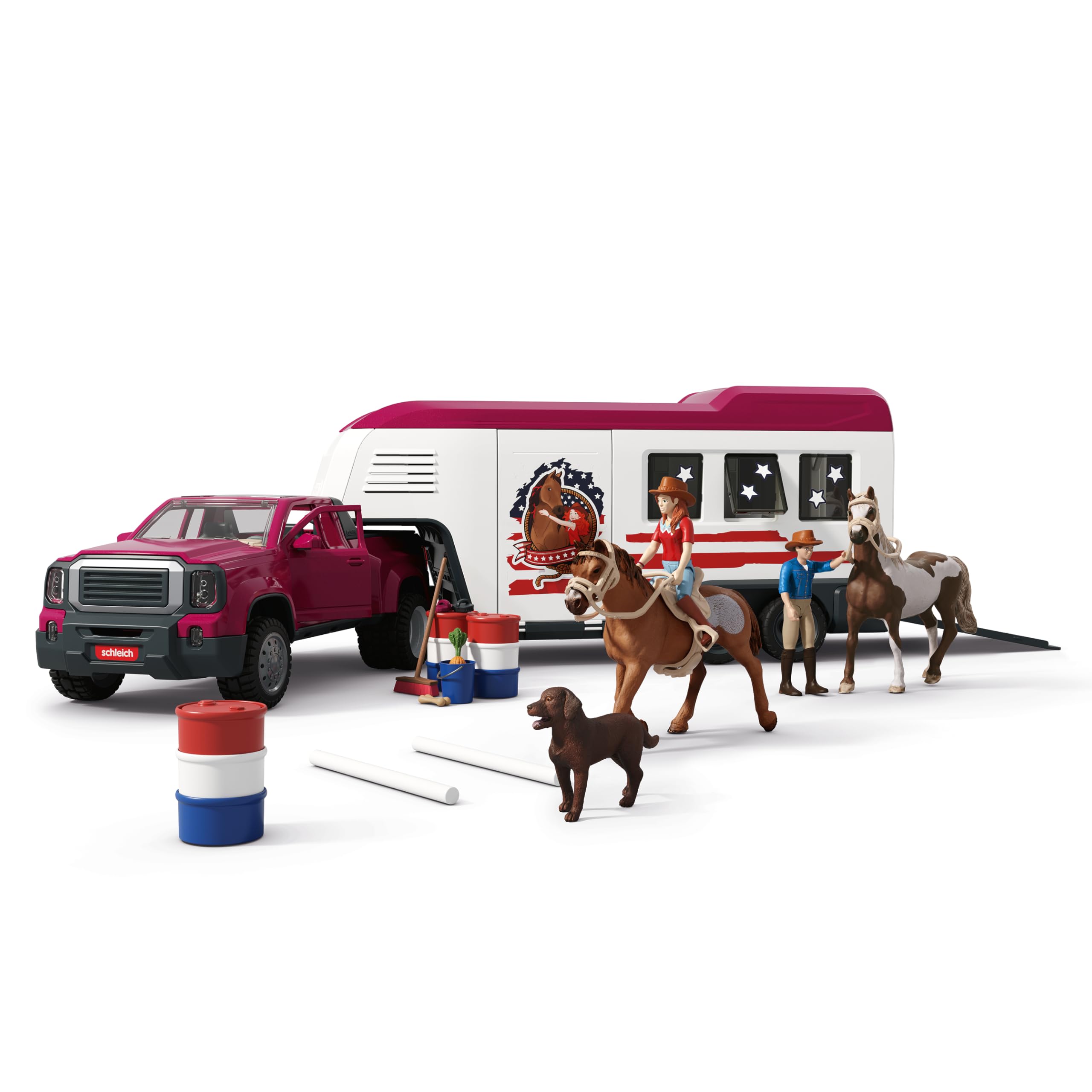 SCHLEICH Horse Club Lakeside Truck and Trailer Playset | 119 Pieces | Ages 5-12