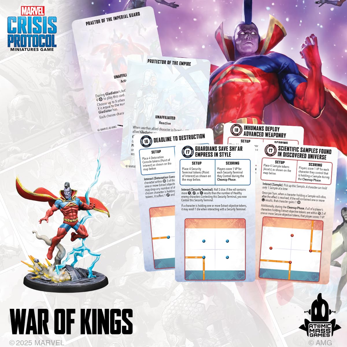 Atomic Mass Games Marvel Crisis Protocol War of Kings Gladiator Character & Crisis Card Pack 5