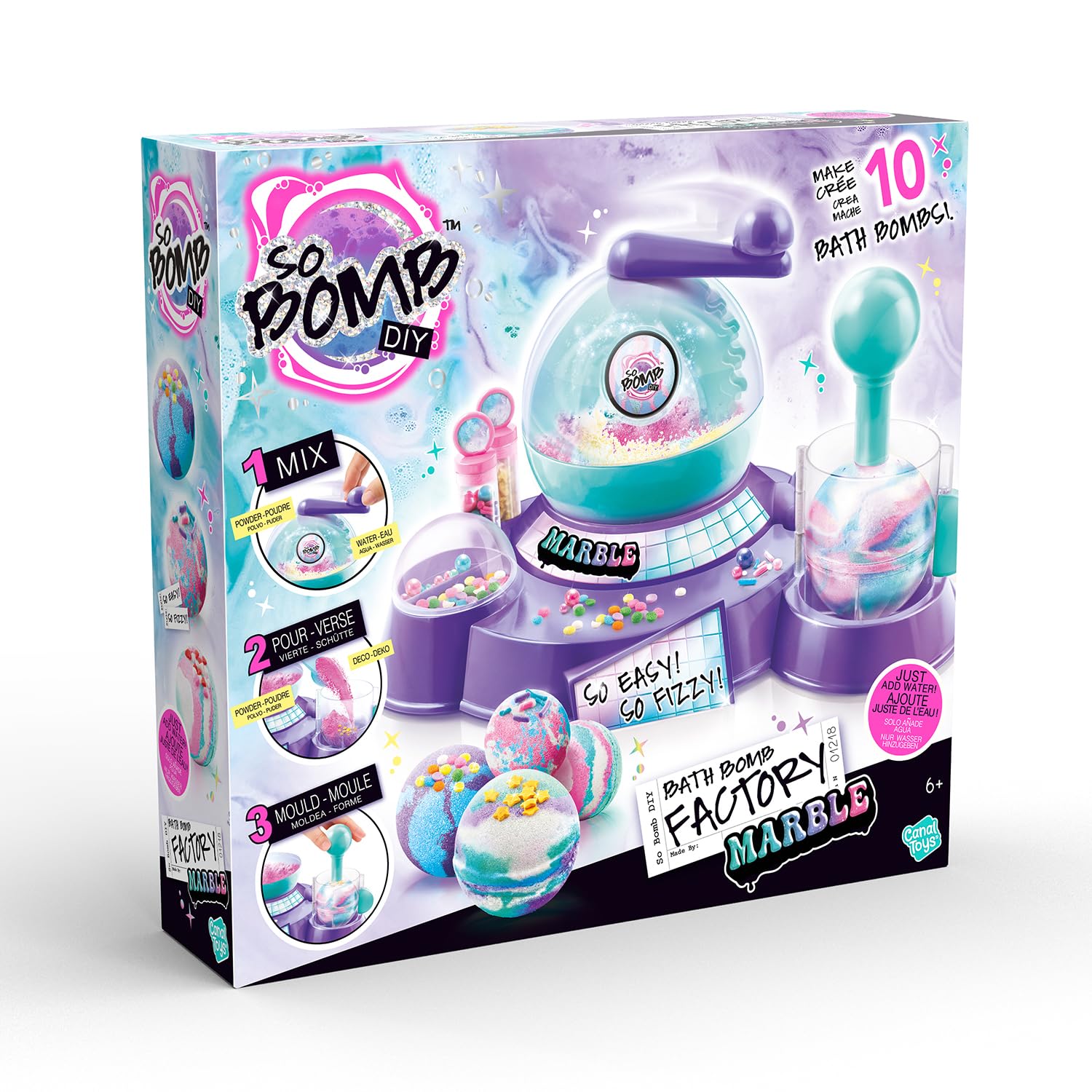 So Bomb DIY Marble Bath Bomb Factory Kit – Create 10 Scented Bath Bombs