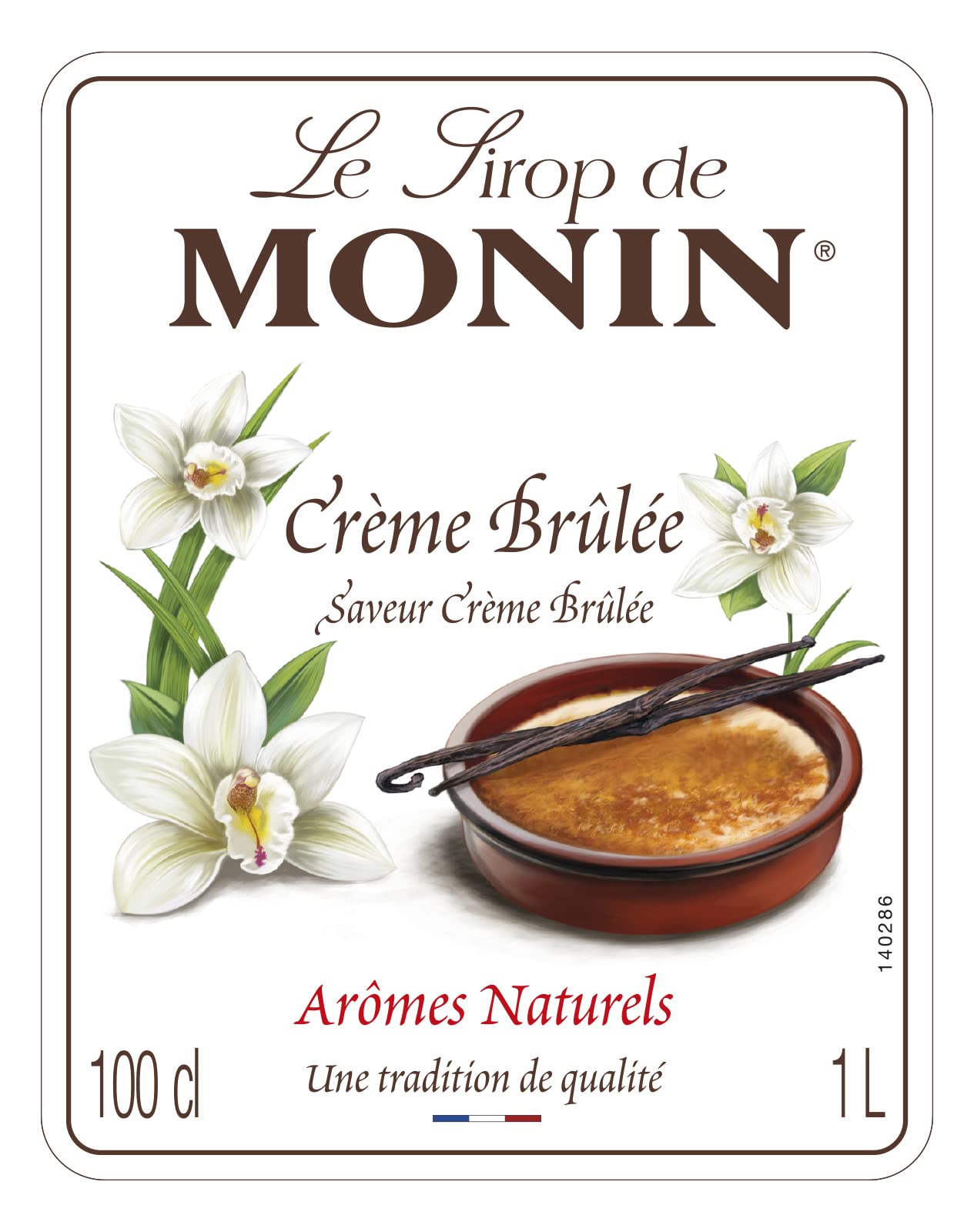 MONIN Crème Brûlée Syrup 1L - Vanilla Indulgence for Coffee, Cocktails & Dessert Drinks 5