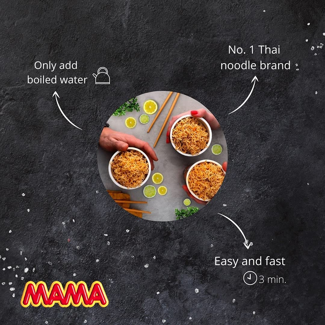 MAMA Hot and Spicy Korean Flavour Udon Noodles - Quick Prep, 90g 3