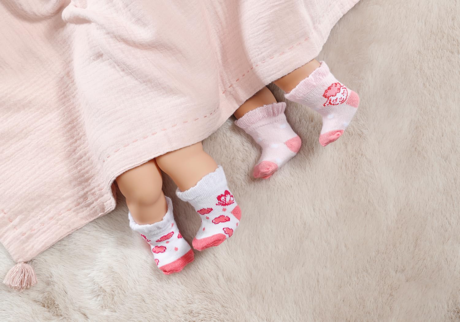 Baby Annabell Doll Socks - 2 Pack Assorted, Fits Up to 43cm Dolls | Ages 3+ 6