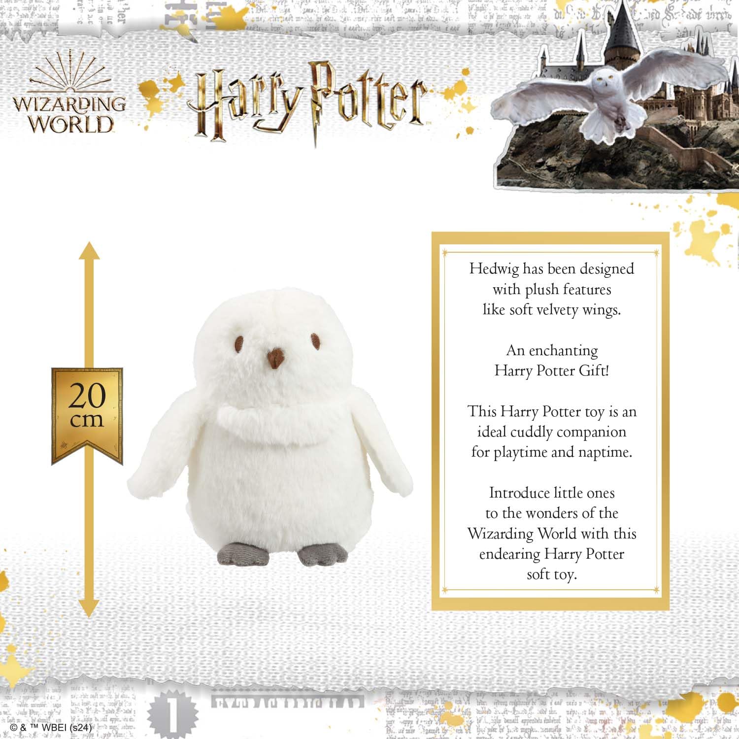 Rainbow Designs Hedwig Harry Potter Plush - My First Stars of Hogwarts - Soft Cuddle Toy for Babies 4