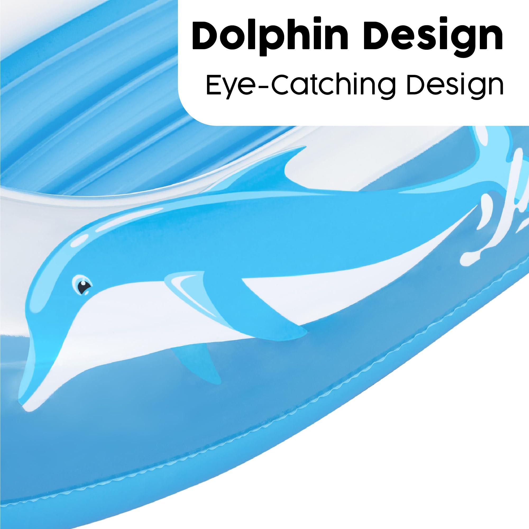 Bestway Inflatable Baby Boat Dolphin Pool Raft for Kids Ages 3+ | 1.02m x 69cm 3