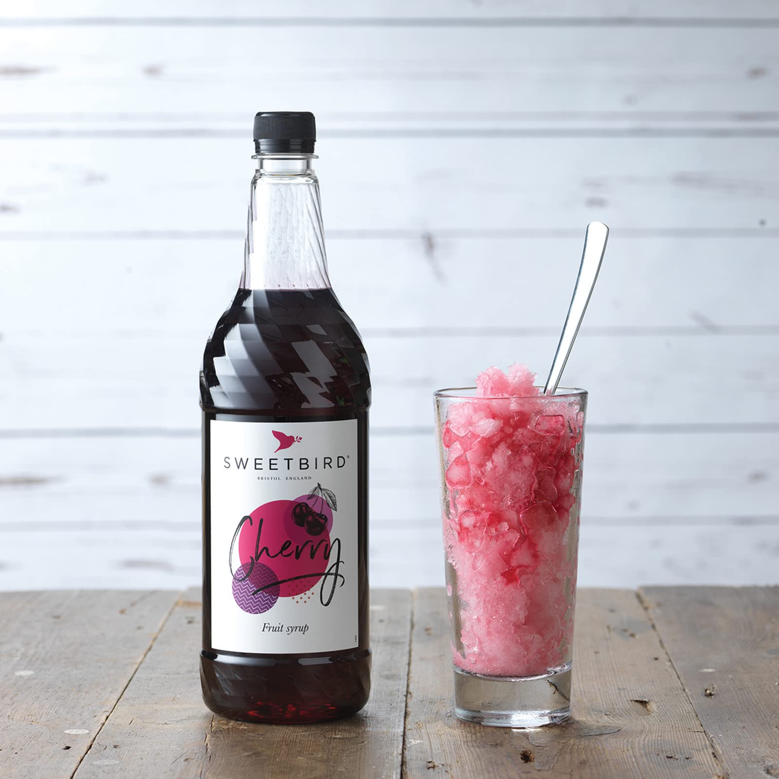 Sweetbird Cherry Syrup - 1 Litre Bottle | Vegan Friendly | Made in the UK