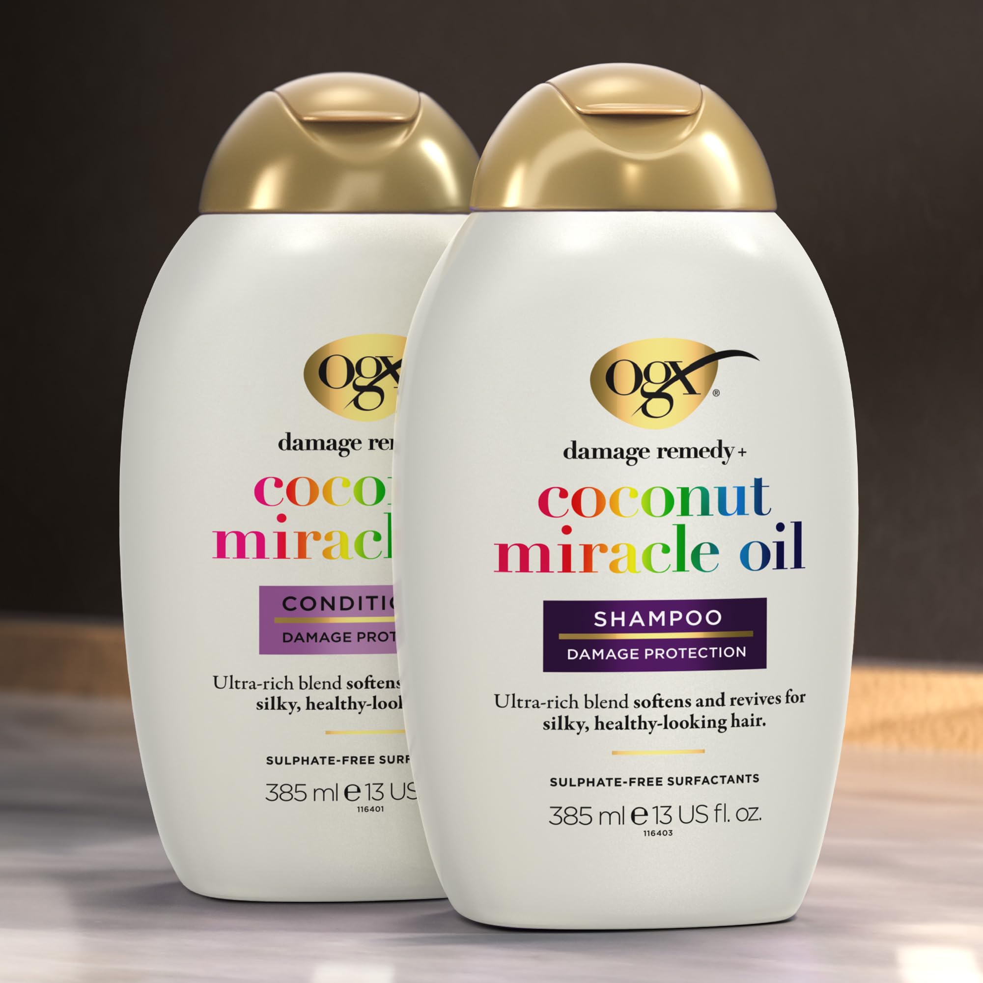 OGX Coconut Miracle Oil Shampoo for Damaged Hair (385ml) 12