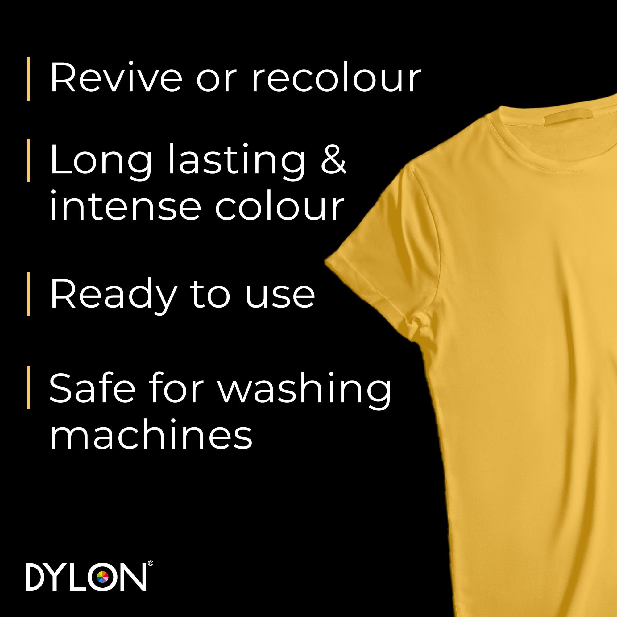 Dylon Washing Machine Fabric Dye Pod - Sunflower Yellow | 350g | 1 Count 3