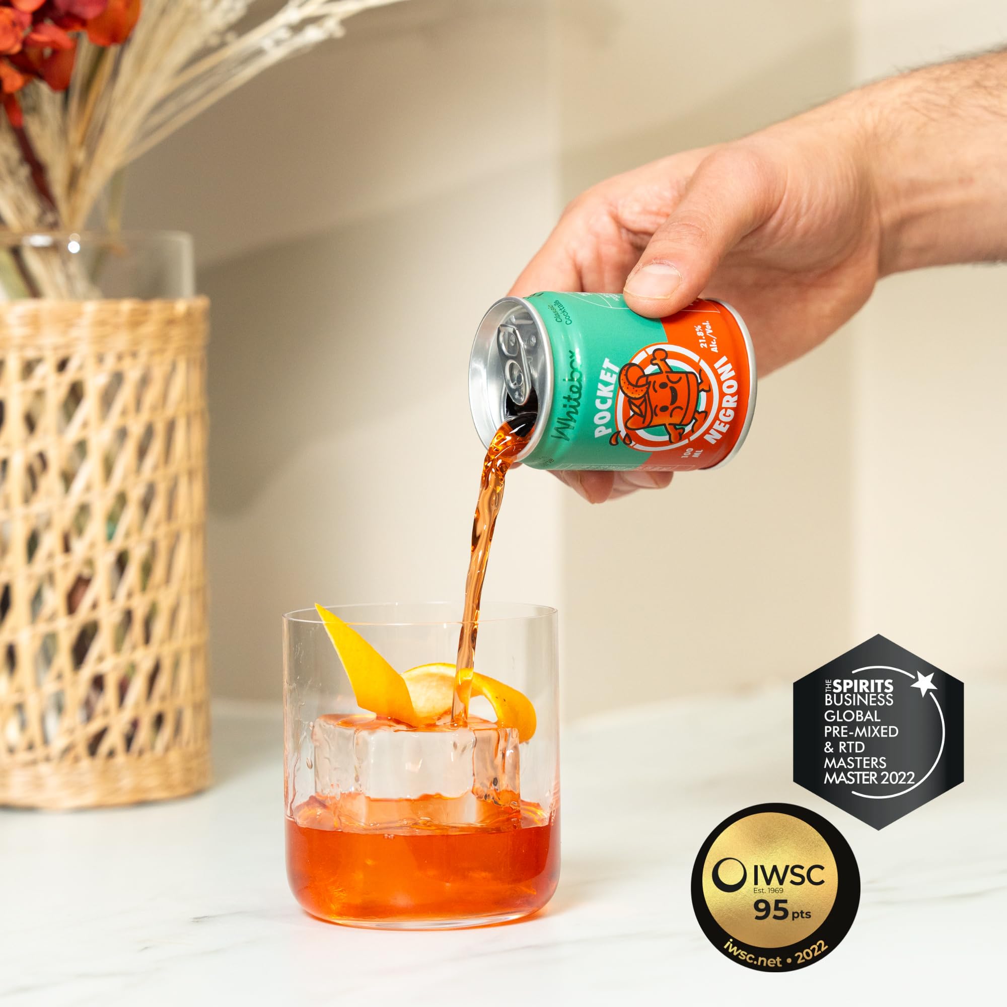 WHITEBOX COCKTAILS Pocket Negroni Single Serve Ready to Drink Cocktail | 21.8% ABV | 100ml Can 3