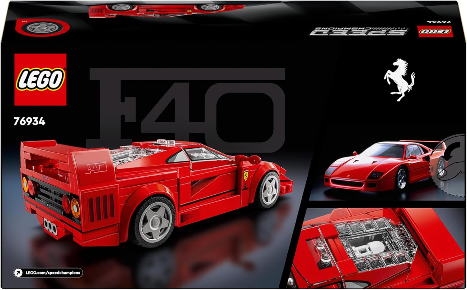 LEGO Speed Champions Ferrari F40 Supercar Buildable Vehicle - 318-Piece Toy Car for Ages 9+ 11
