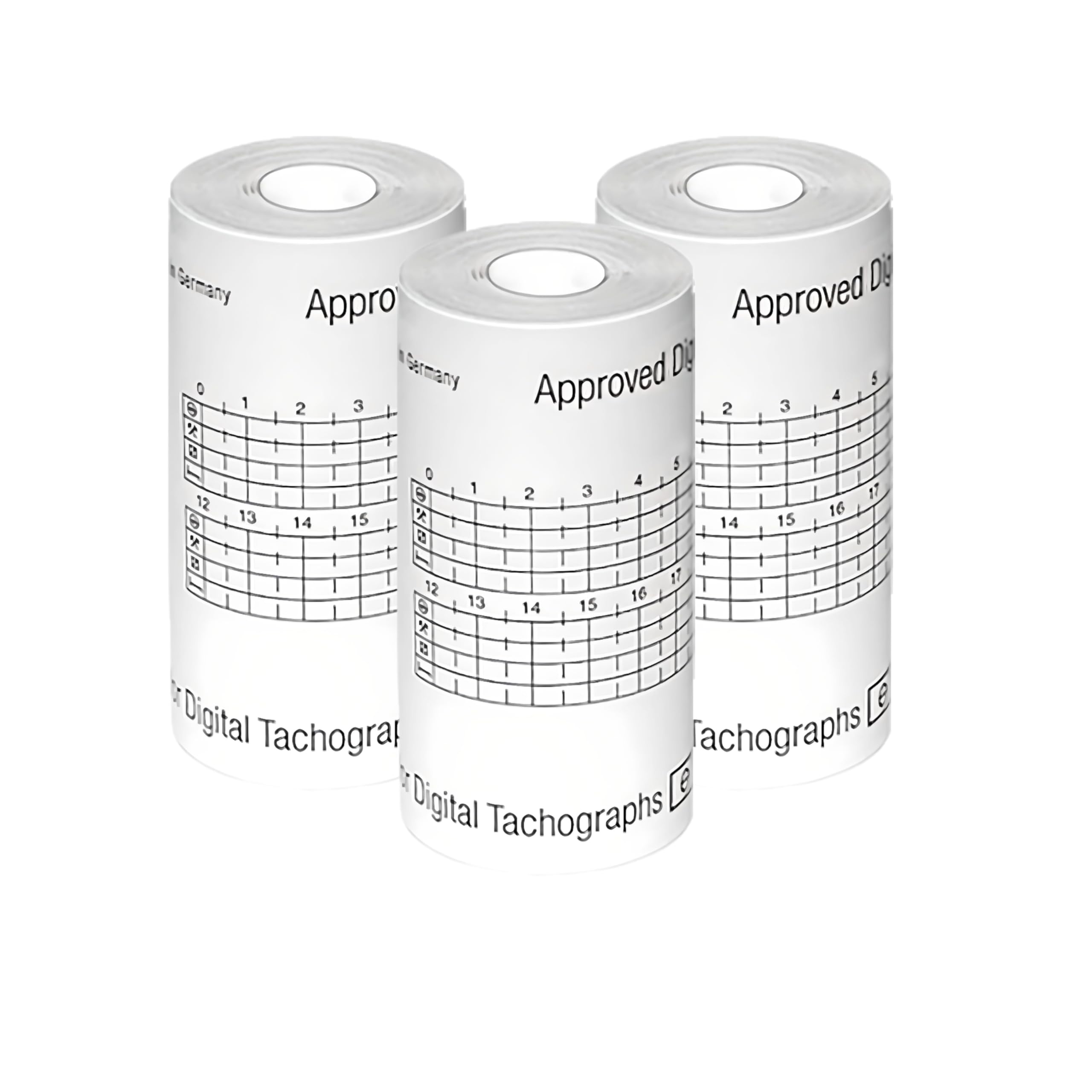 Double Dragon HGV Digital Tachograph Rolls - 57mm x 8m, 8mm Centre, EU Approved | 3 Rolls