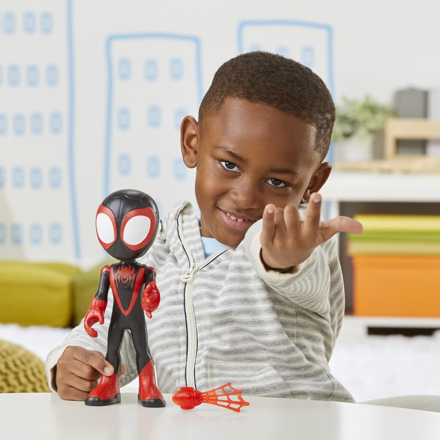 Hasbro Marvel Spidey and His Amazing Friends Supersized Miles Morales: Spider-Man Action Figure - 22.5 cm, Ages 3+ 7