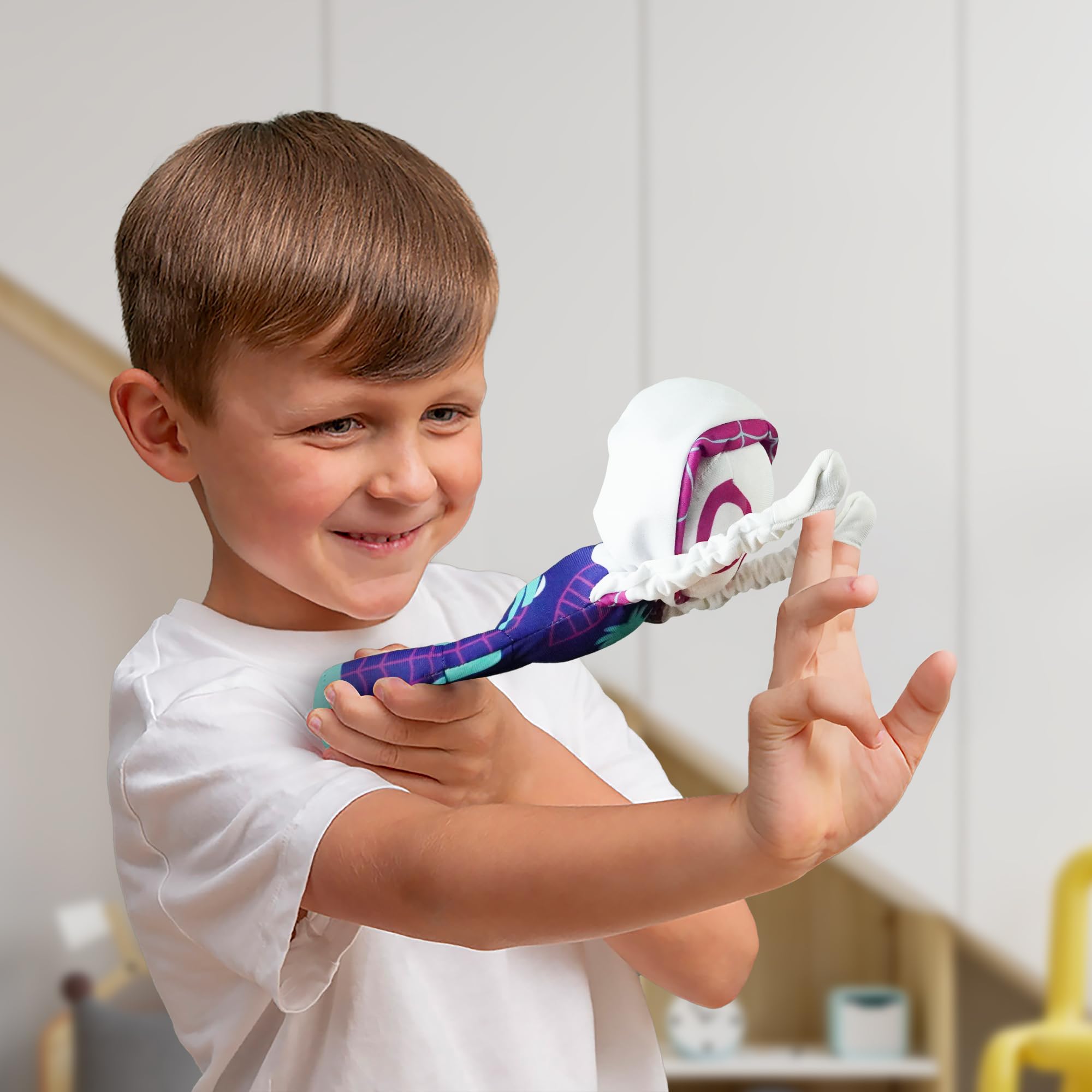 Marvel Spidey and His Amazing Friends Slingshot Ghost-Spider Plush Toy - Stretchable Arms for Action Play 14