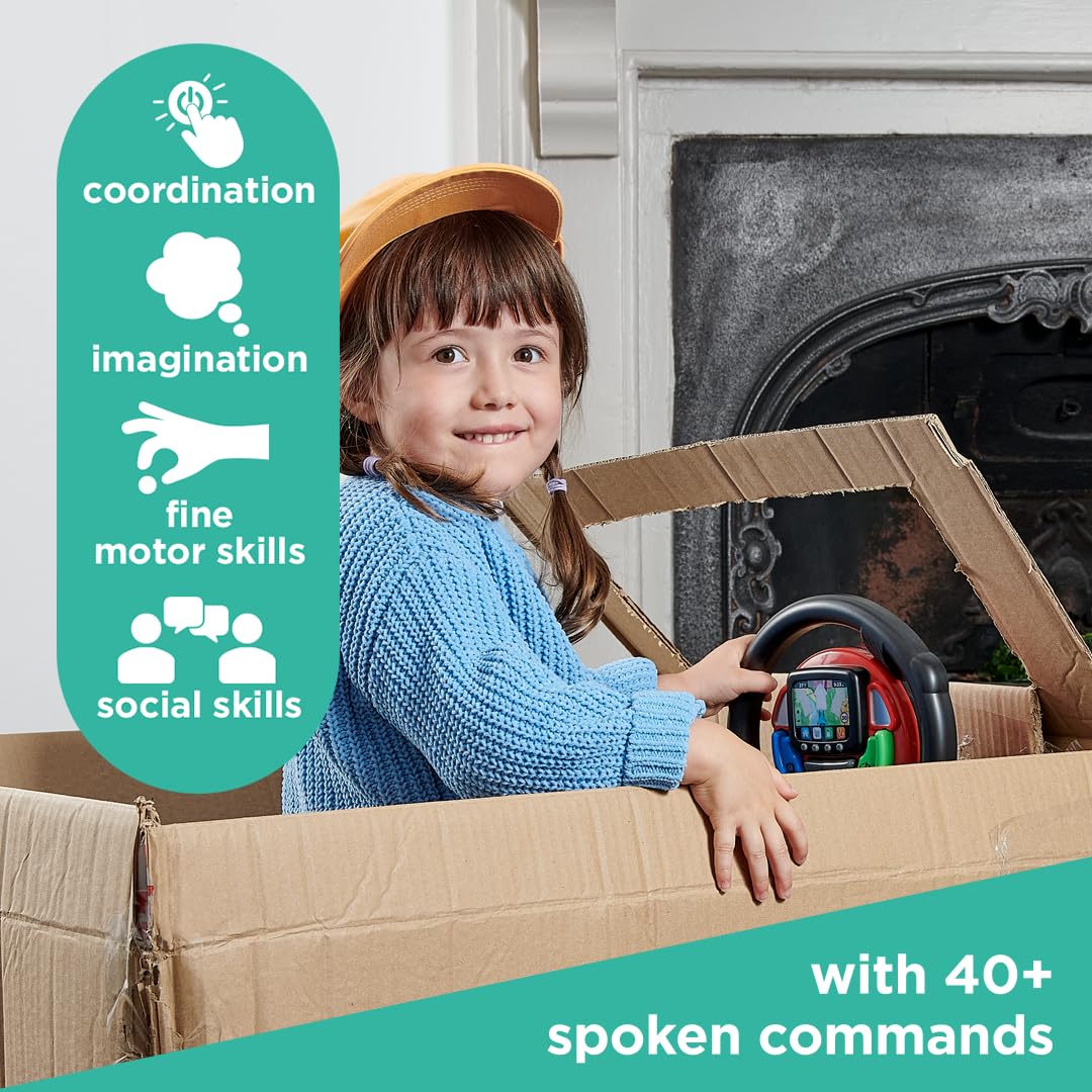 Casdon GPS Steering Wheel - Interactive Driving Toy for Kids 3+ with Spoken Commands & Realistic Sounds 7