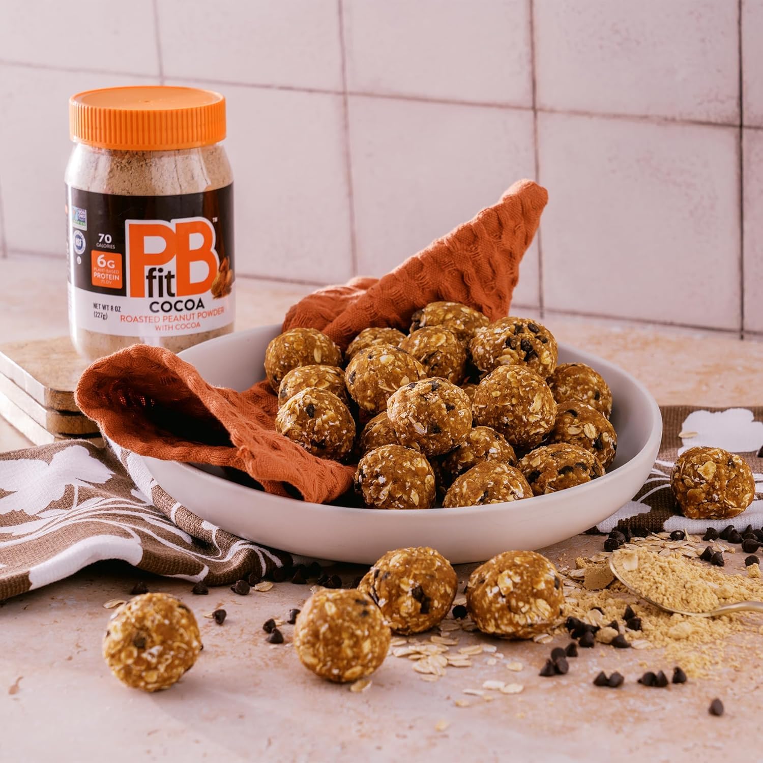 BetterBody Foods PBfit Chocolate Peanut Butter Powder - 88% Less Fat, 5g Protein, 225g 4