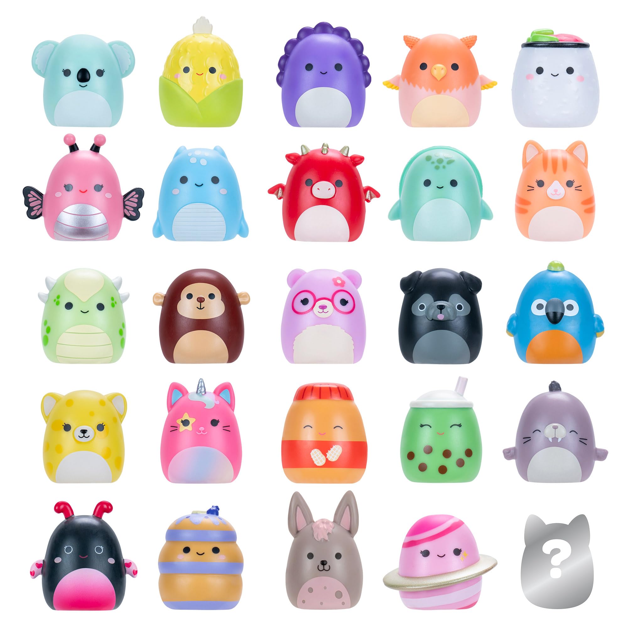 Squish-a-longs 25-Pack - Series 3 Mini-Squish Collectibles with Accessories and Ring 5