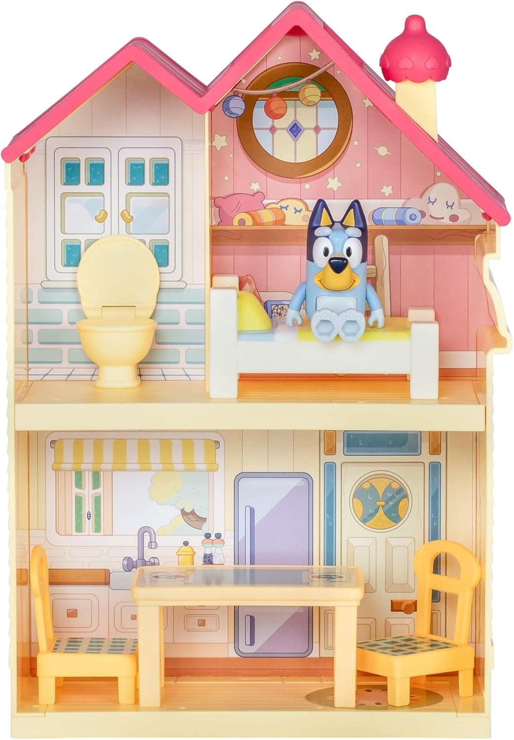 Mini Bluey Home Playset - Compact House with Carry Handle & 3 Rooms 8