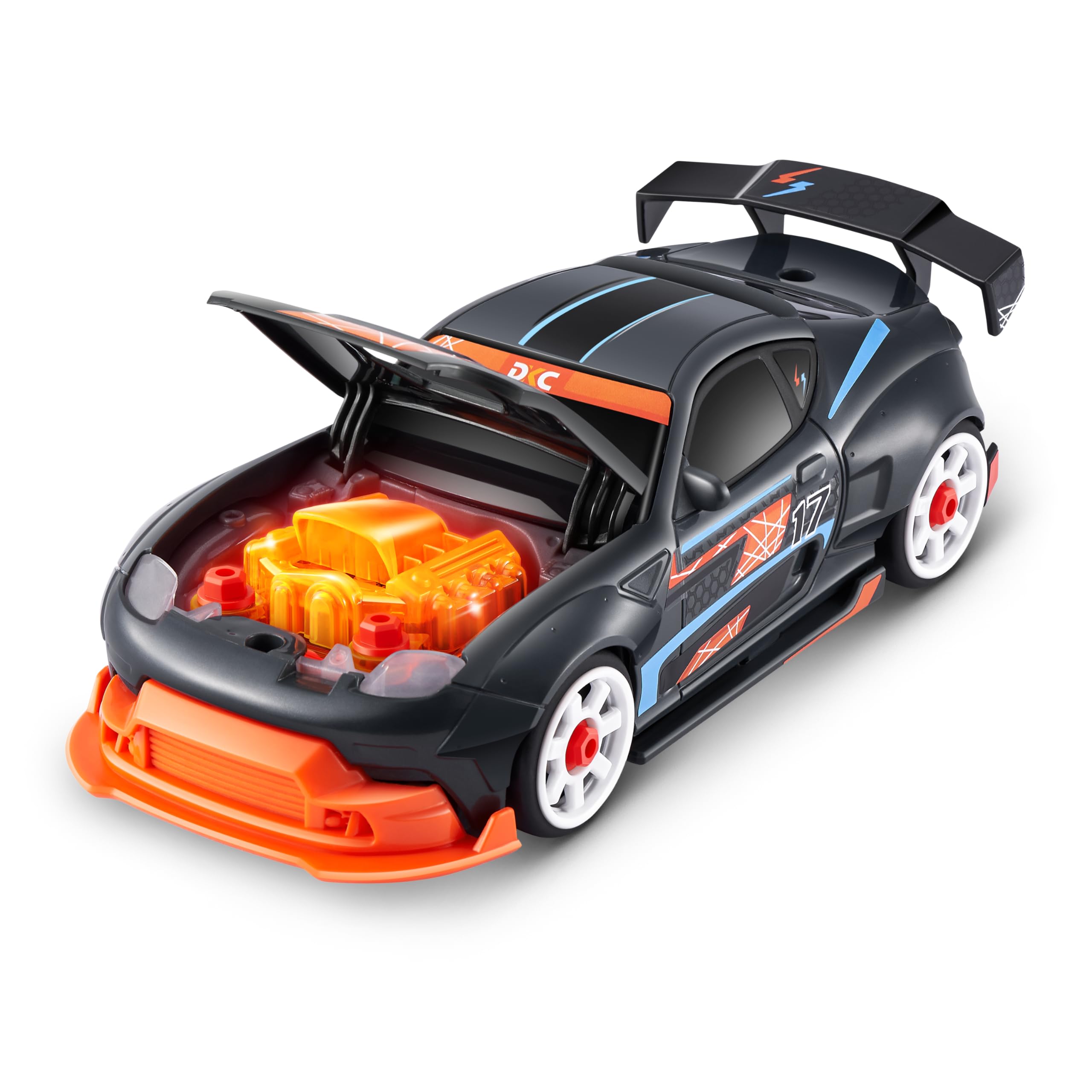 Metal Machines Speed Heroes (Silver) - 20+ Surprises, Buildable Race Car Playset 3