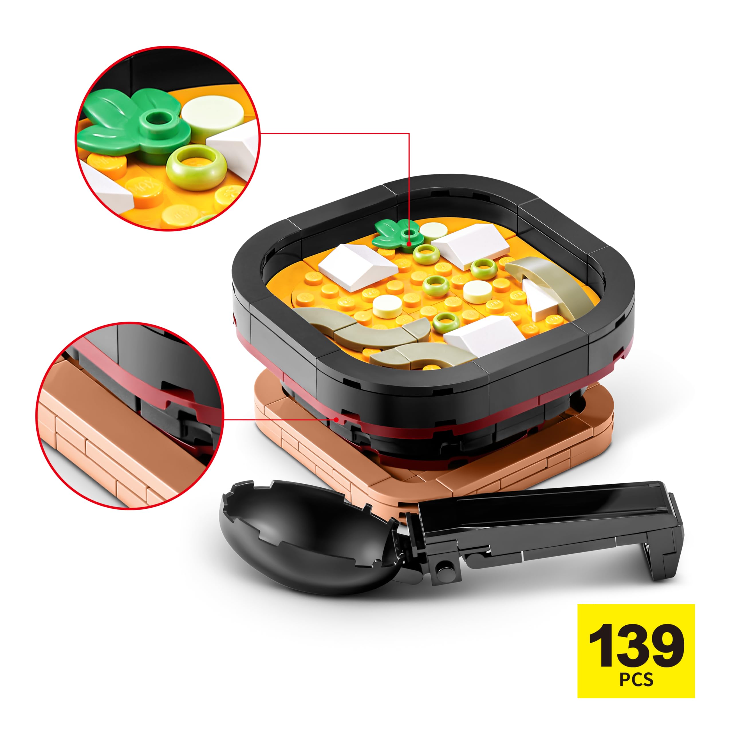 Max Build More Premium Sushi Bar Collection - 139-Piece Building Set for Ages 3+ 13