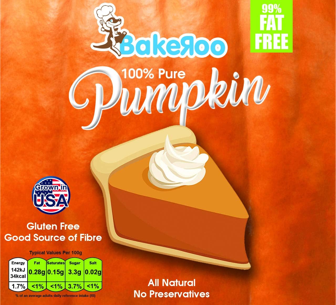 Bakeroo Tinned Pumpkin Puree 100% Natural - 425g 4