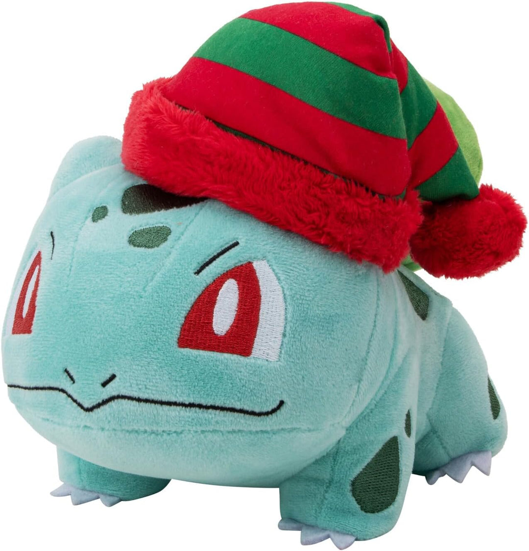 Pokémon Seasonal Plush - Bulbasaur with Striped Hat 8-Inch Plush for Pokémon Fans (PKW3377)