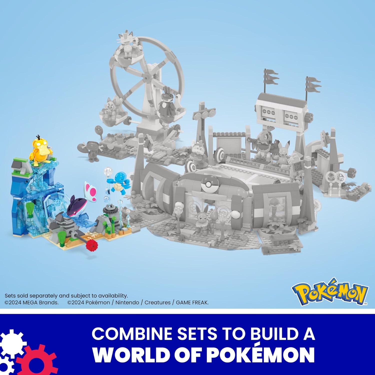 MEGA Pokémon Building Toys Set - Aquatic Adventure with 319 Pieces & Motion Brick