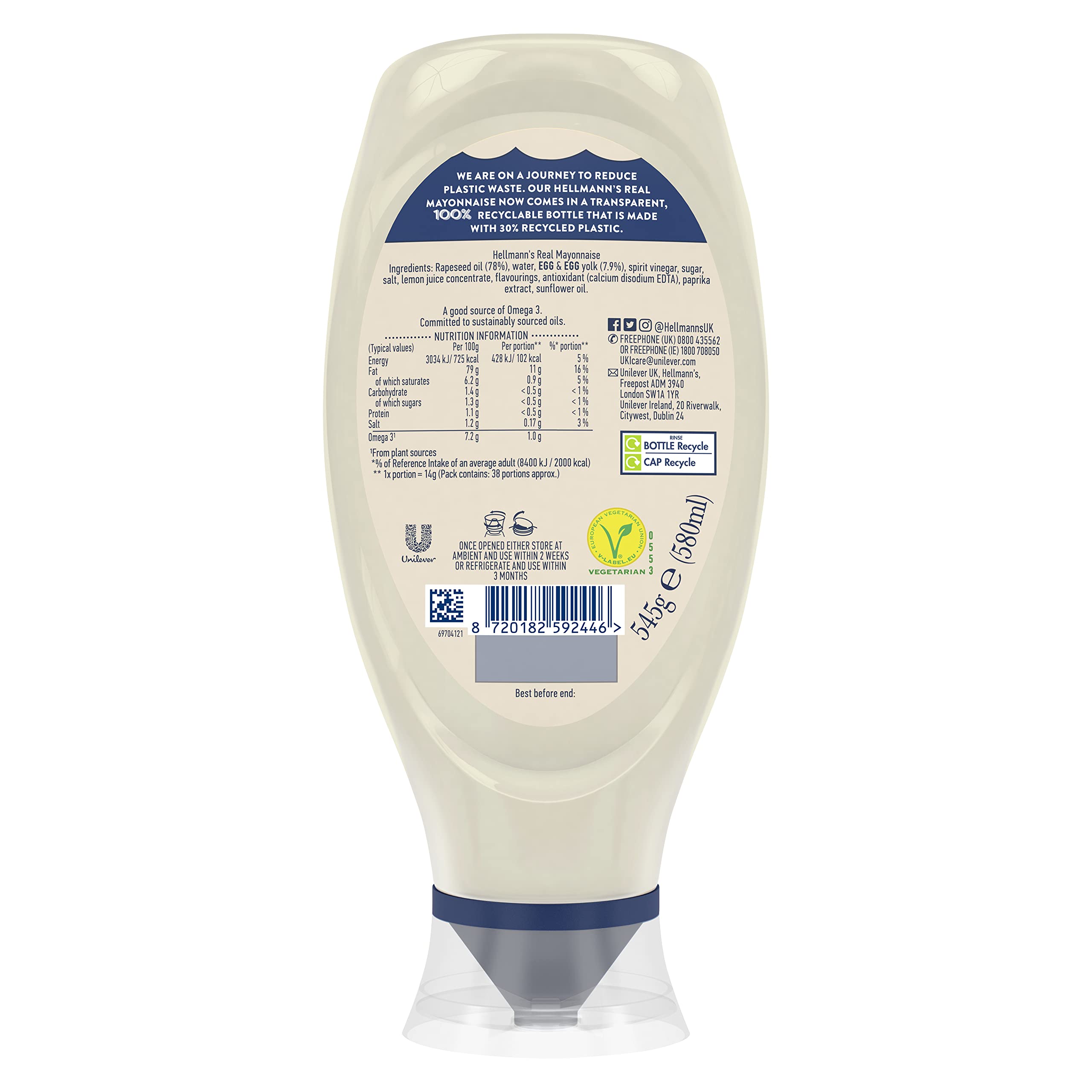 Hellmann's - Real Mayonnaise 580 ml 4