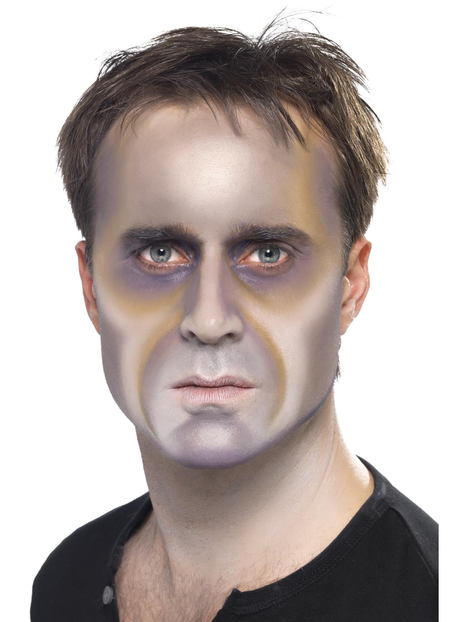 Smiffys Complete Zombie Kit - Make-Up FX with Face Paint, Blood, Liquid Latex, Horror Flesh Crayon & Applicator 4