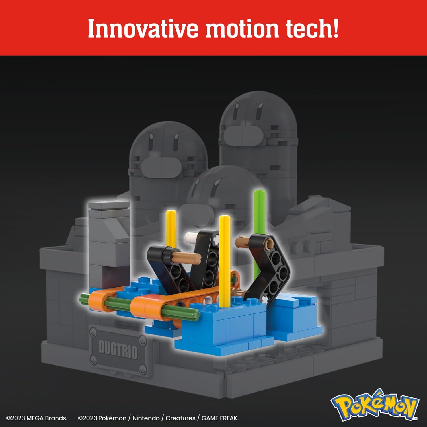 MEGA Pokémon Mini Motion Dugtrio Building Set - 350-Piece Action Figure with Pop-Up Motion 5