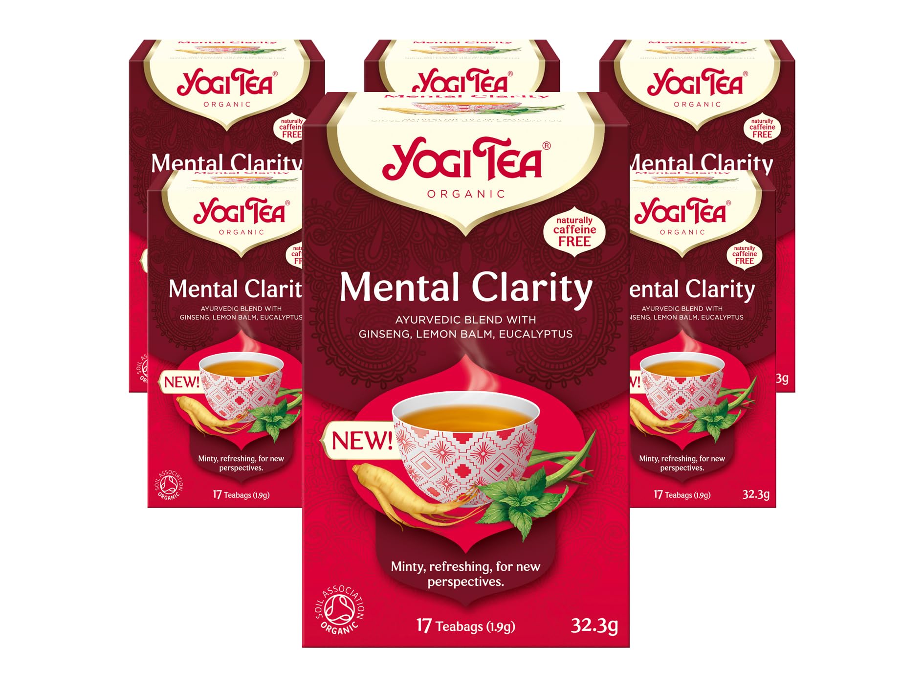 YOGI TEA Mental Clarity Organic Herbal Tea, Naturally Caffeine Free, 16 Tea Bags 7