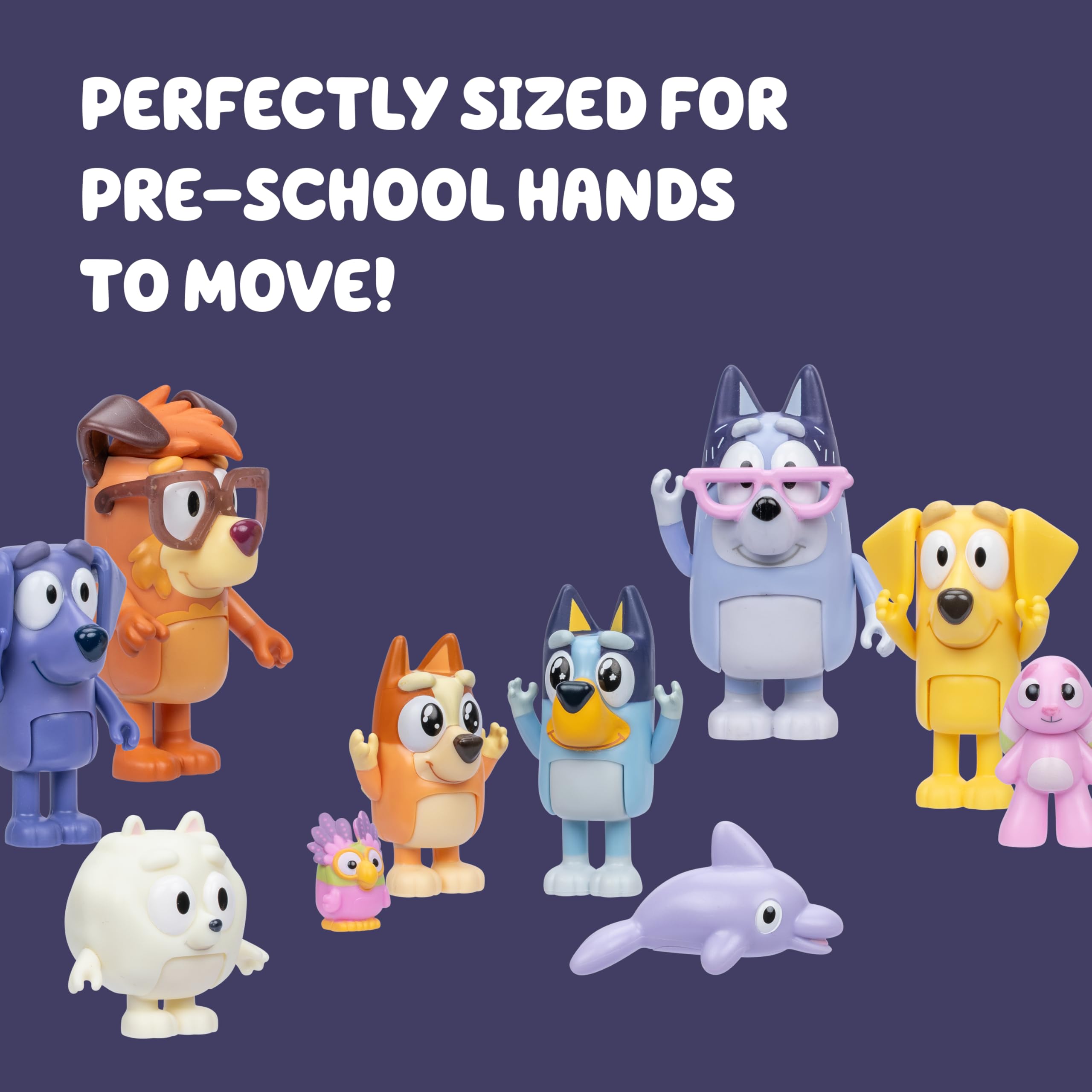 Bluey The Super Fan Set - 12 Articulated Figures with Exclusive Joff & Pom Pom