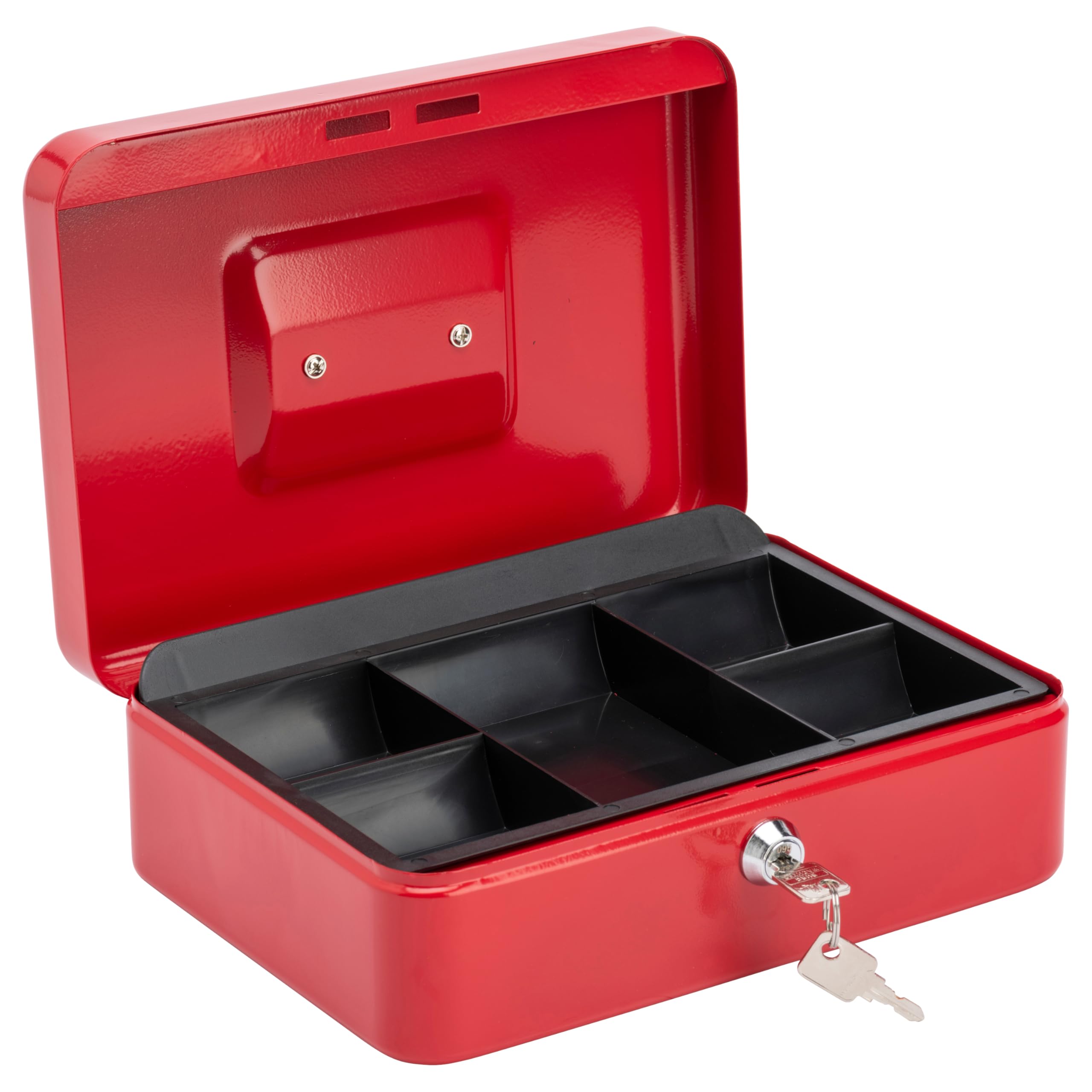 Burg-Wächter CB03R Cash Box - 10' Size | Key Lock | Red Metal Construction 1