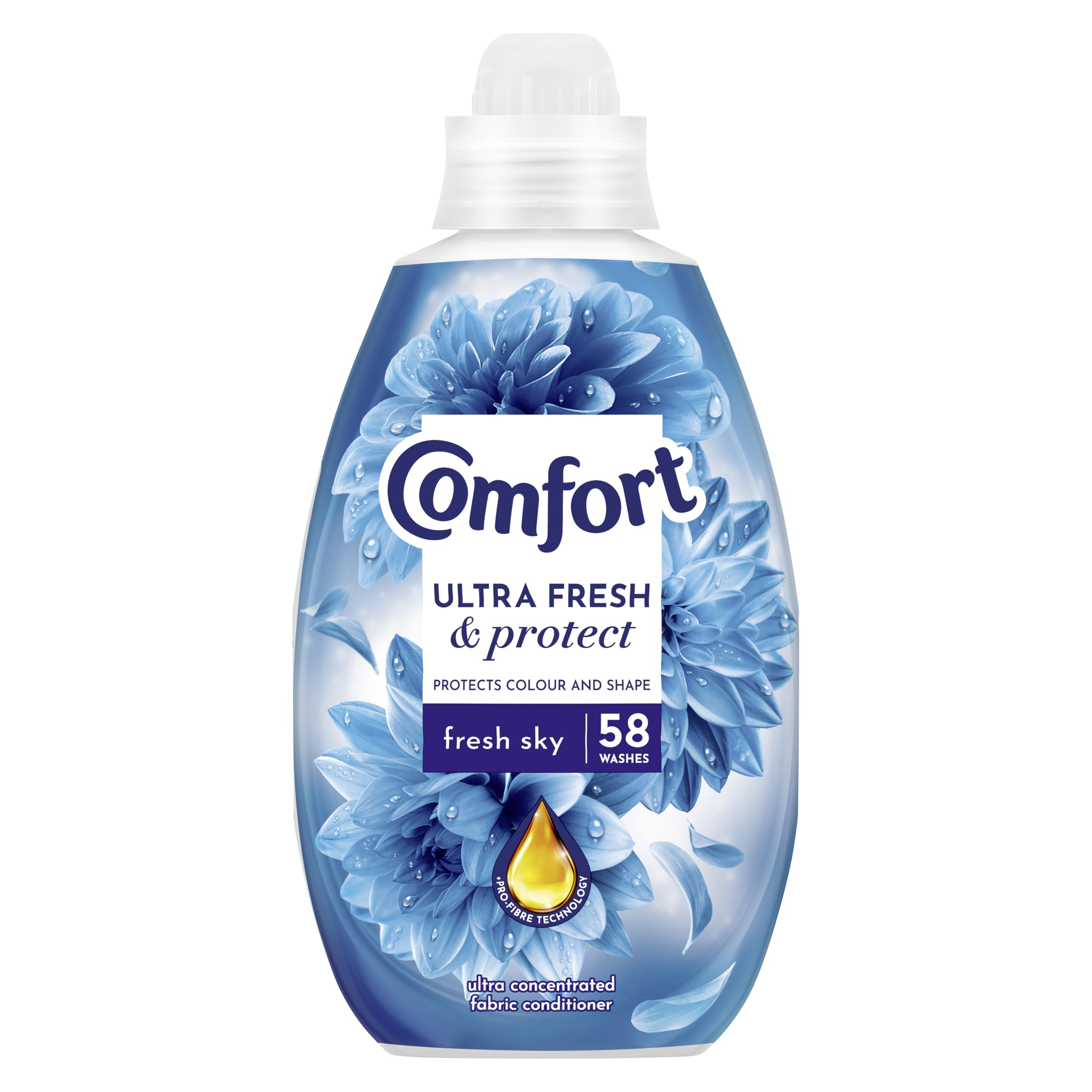 Comfort Ultra Fresh & Protect Fresh Sky Fabric Conditioner - Liquid Fabric Softener