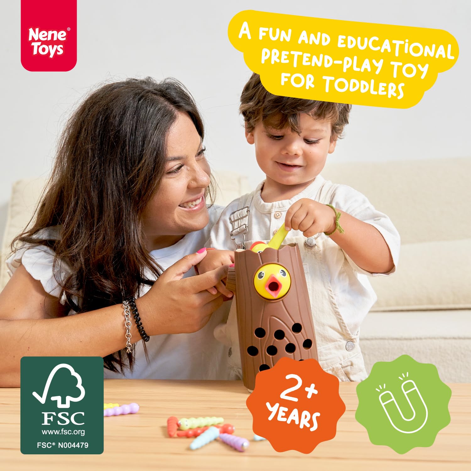 Nene Toys Little Woodpecker - Montessori Educational Toy for Toddlers 2-4 Years 9