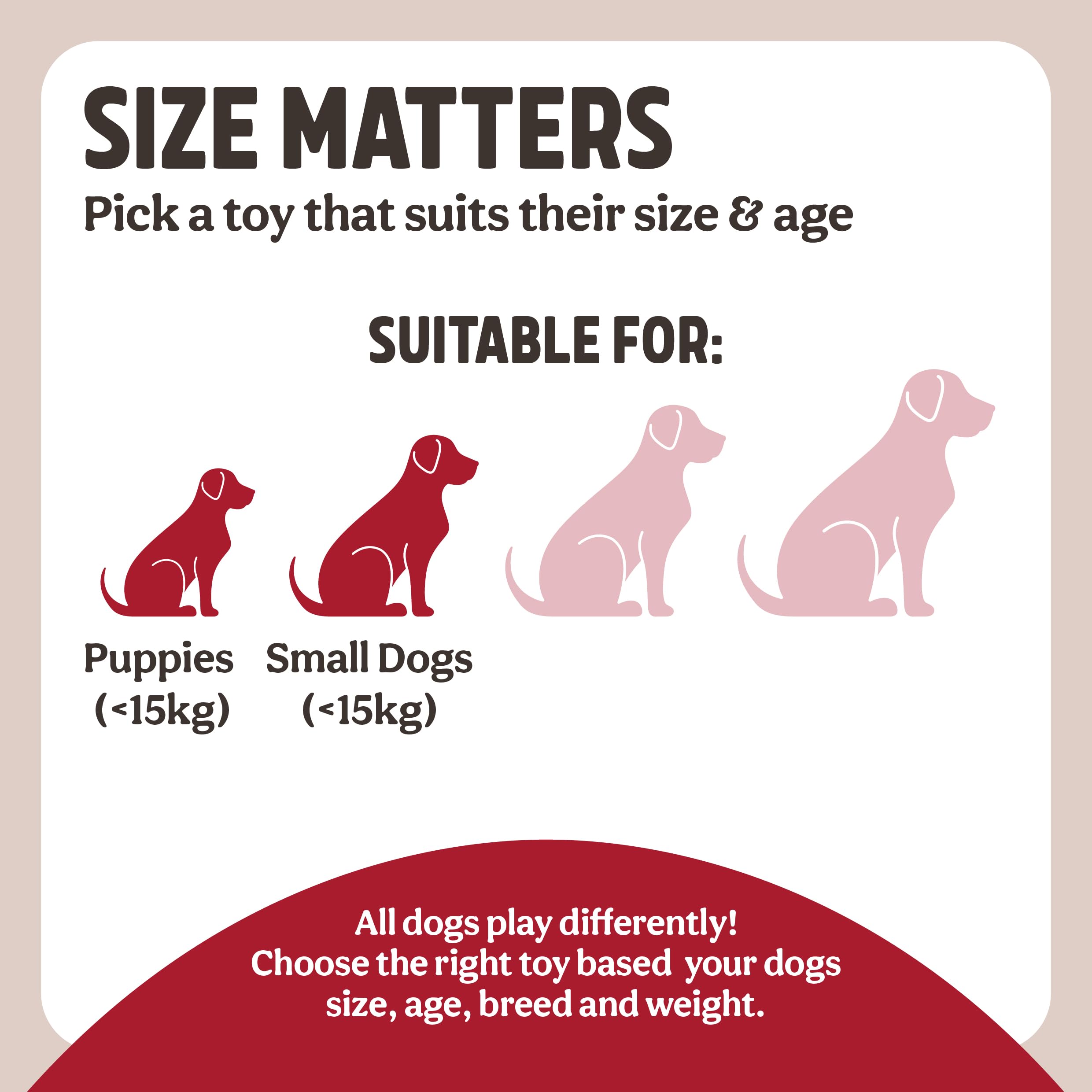 Rosewood Natural Nippers Shake and Rattle Puppy Chew Toy | Soft Plush | Lightweight 5