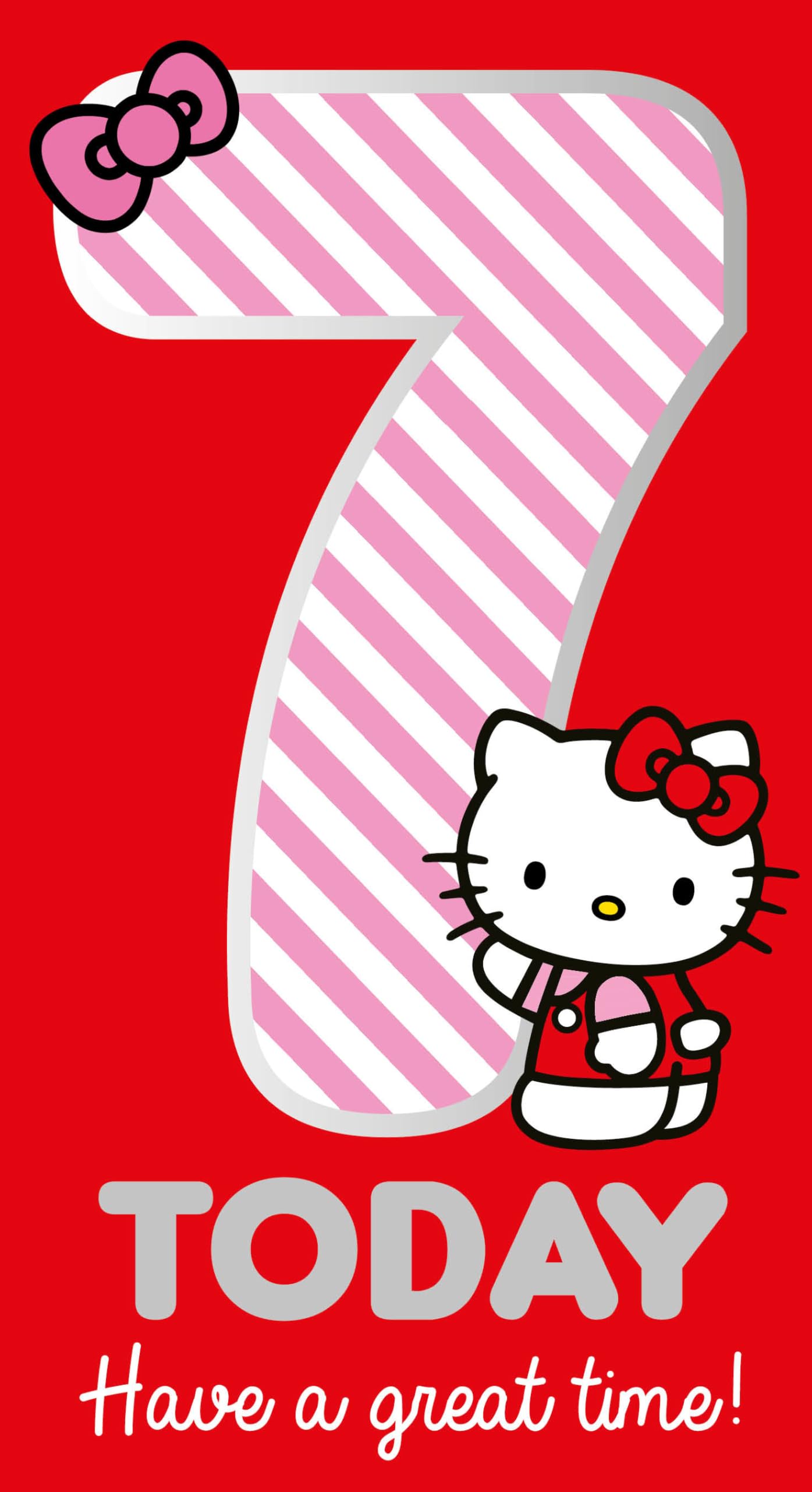 Danilo Promotions Ltd Hello Kitty Birthday Card for Age 7 | Standard Size | Multicolour 1