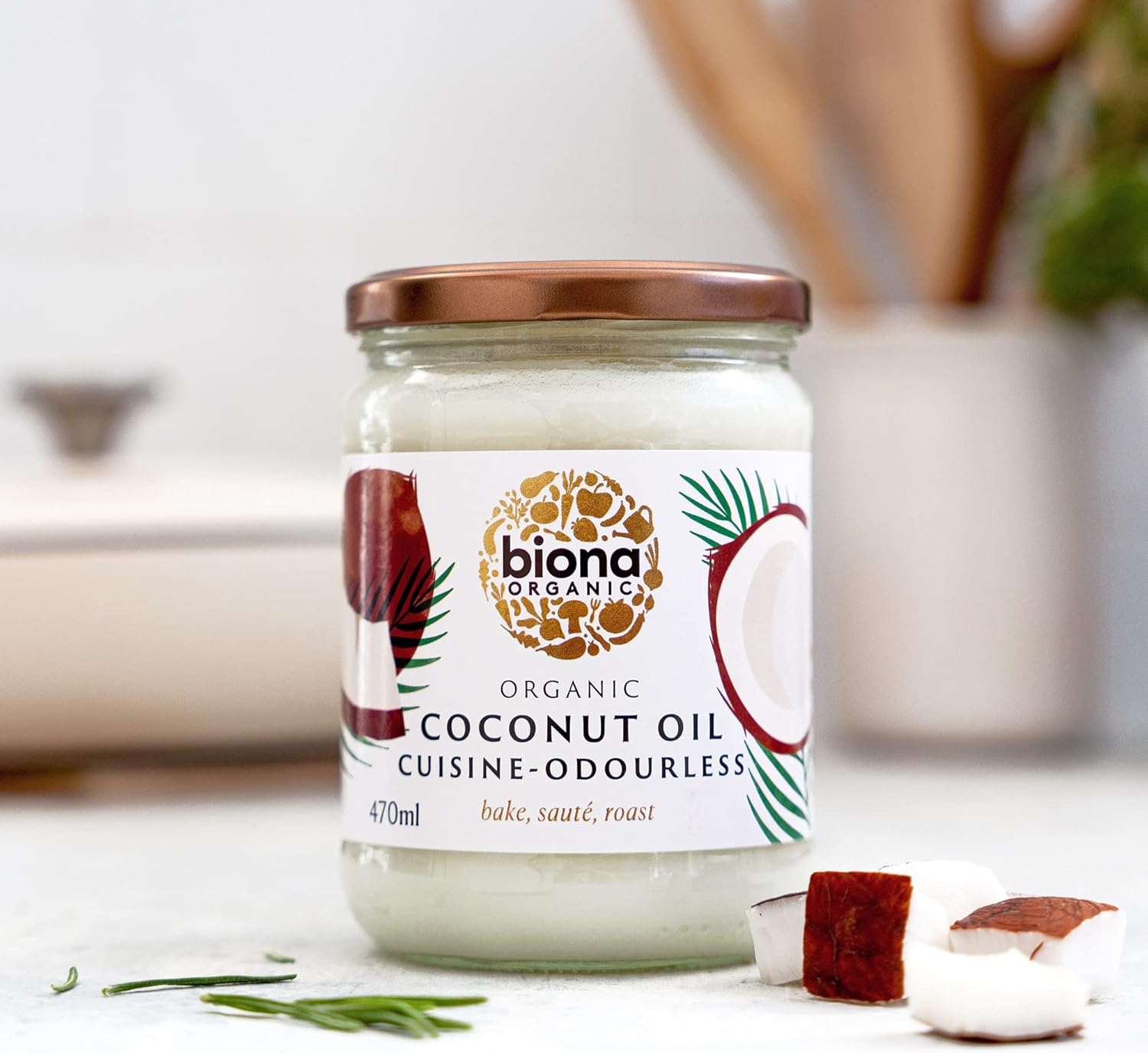 Biona Organic Mild & Odourless Coconut Oil Cuisine (470ml) 4