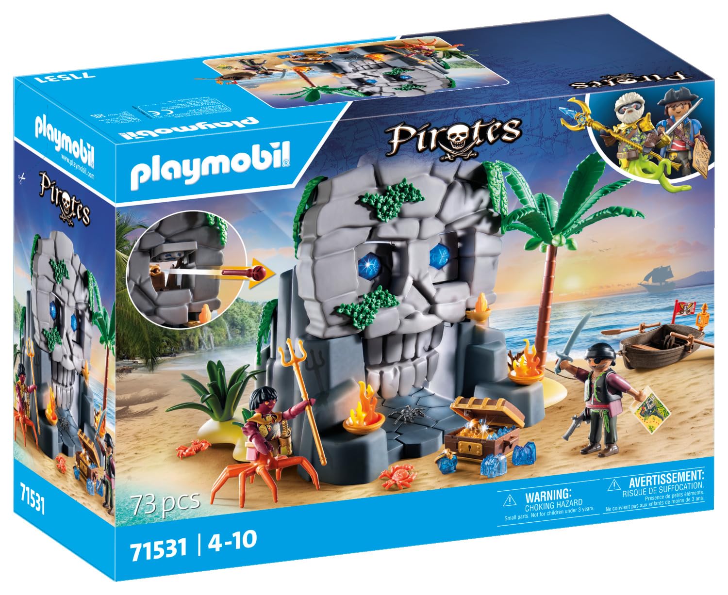 Playmobil 71531 Pirates: Skull Island Playset with Pirate and Crab Man Figures 5