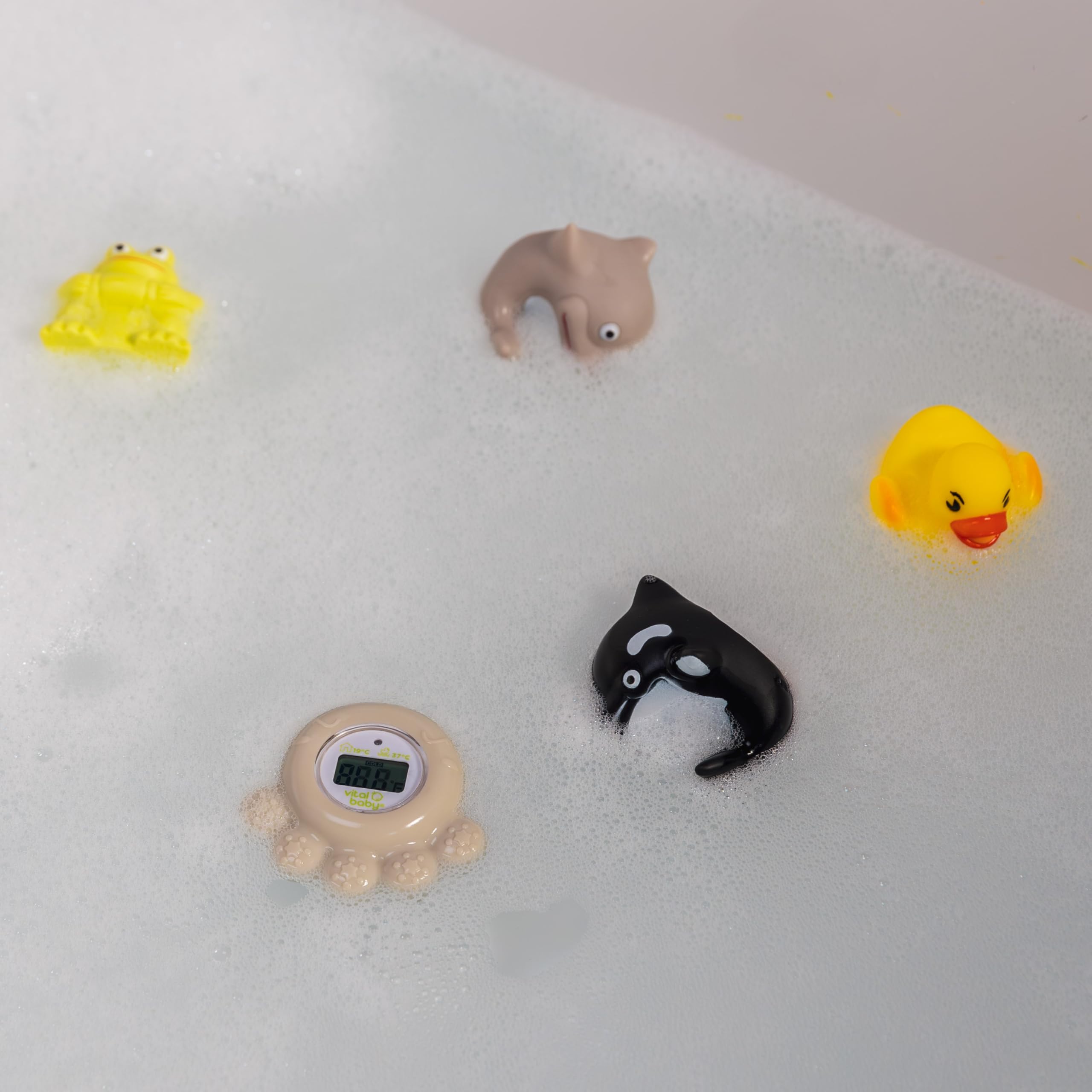 Vital Baby Splash Bath Squirters - 3 Duck & 3 Frog Bath Toys for Imaginative Play 12