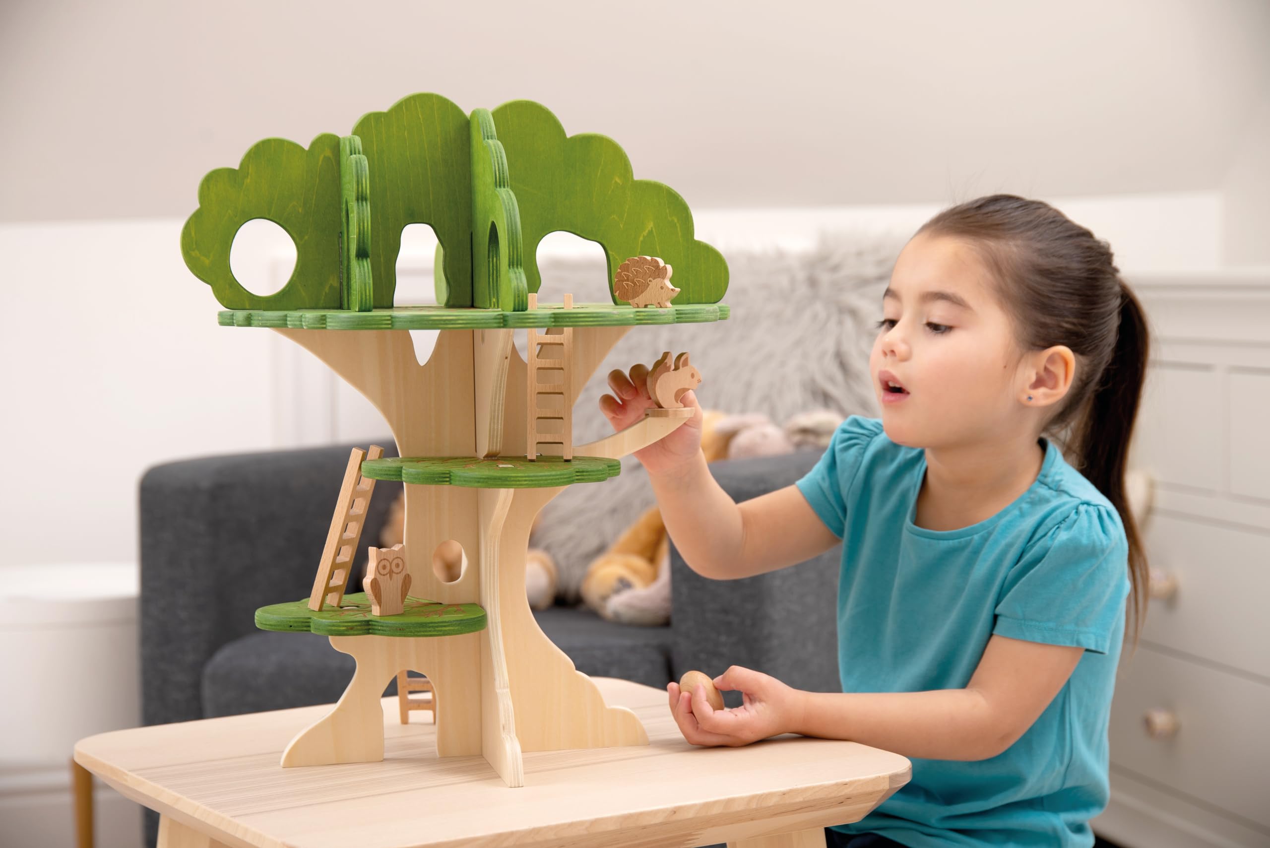tickit Woodland Trail Tree House - 3-Tier Wooden Playset for Ages 3+ 5