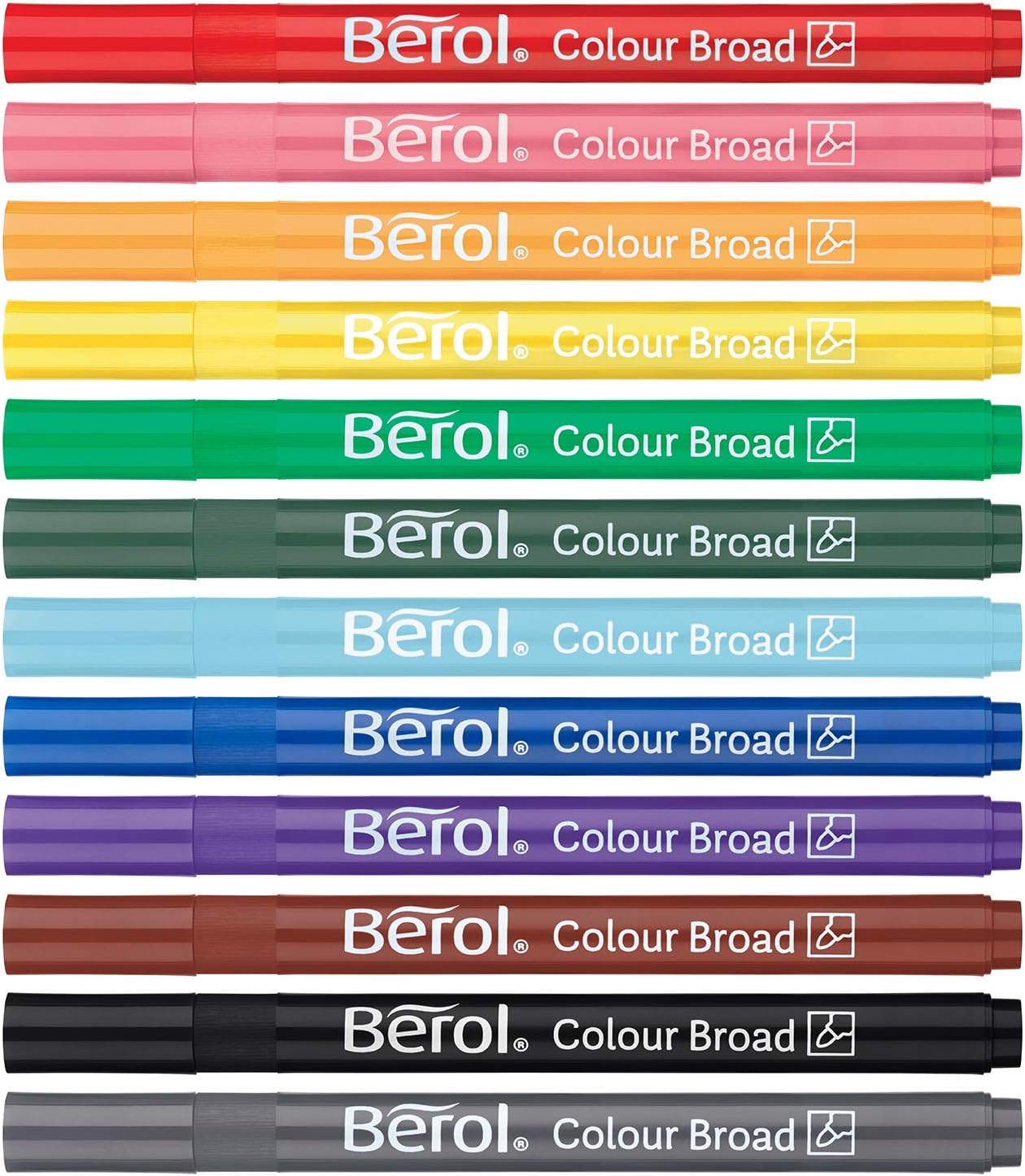 Berol Felt Tip Pens - Washable Broad Tip Markers for Kids, 42-Pack 11