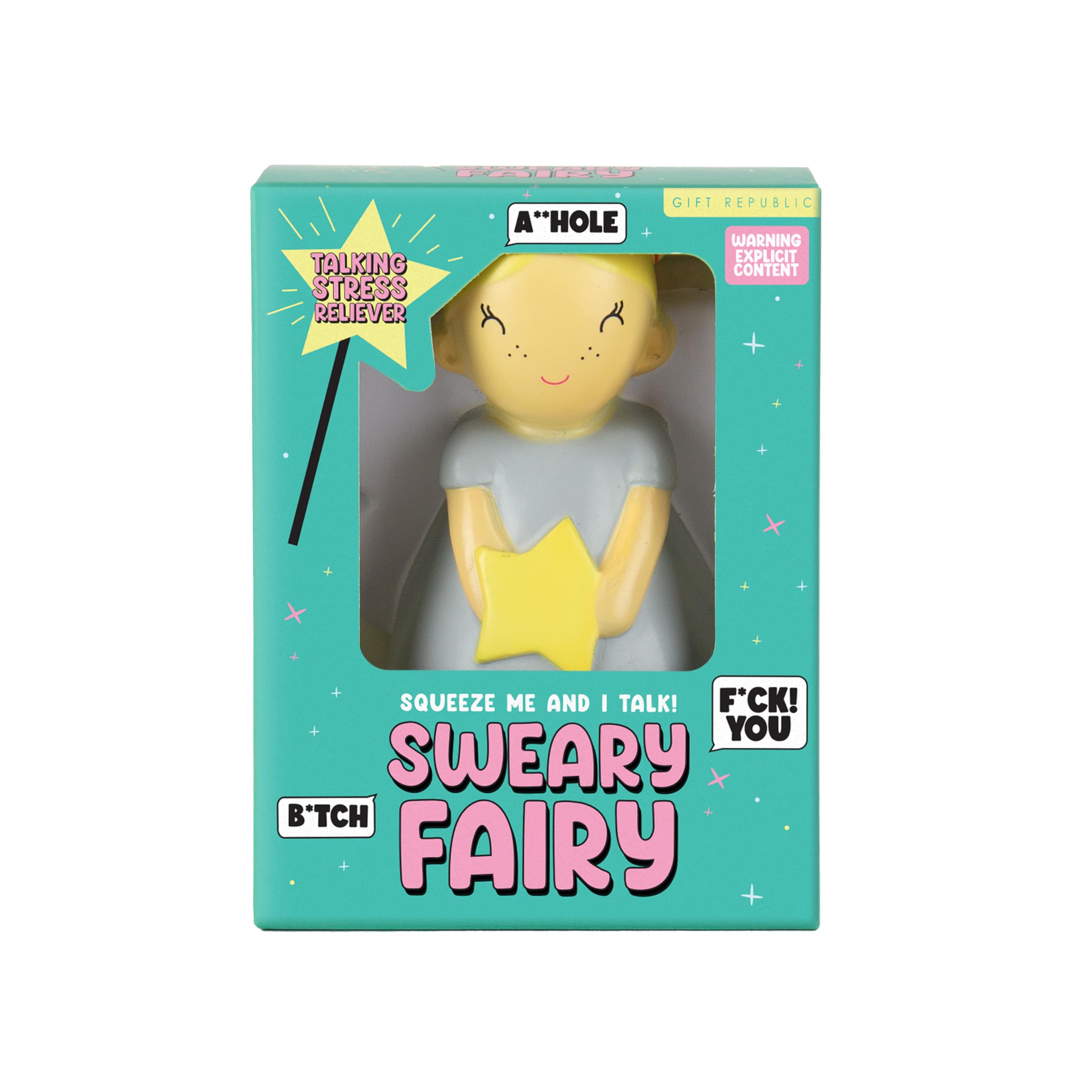 Sweary Fairy Adult Stress Relief Toy - Funny Rude Squeeze Squishy for Grown-Ups
