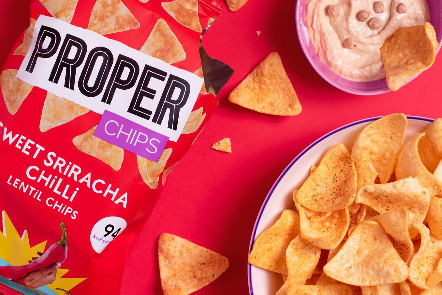 PROPER - Lentil Chips Sweet Sriracha Chilli Vegan Gluten Free Snacks 20 Pack 6